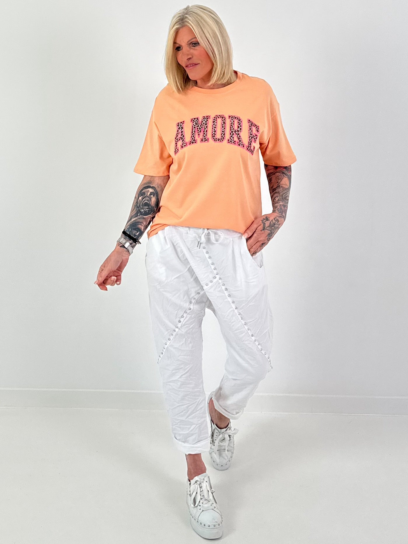 T-Shirt Amore - aprikot