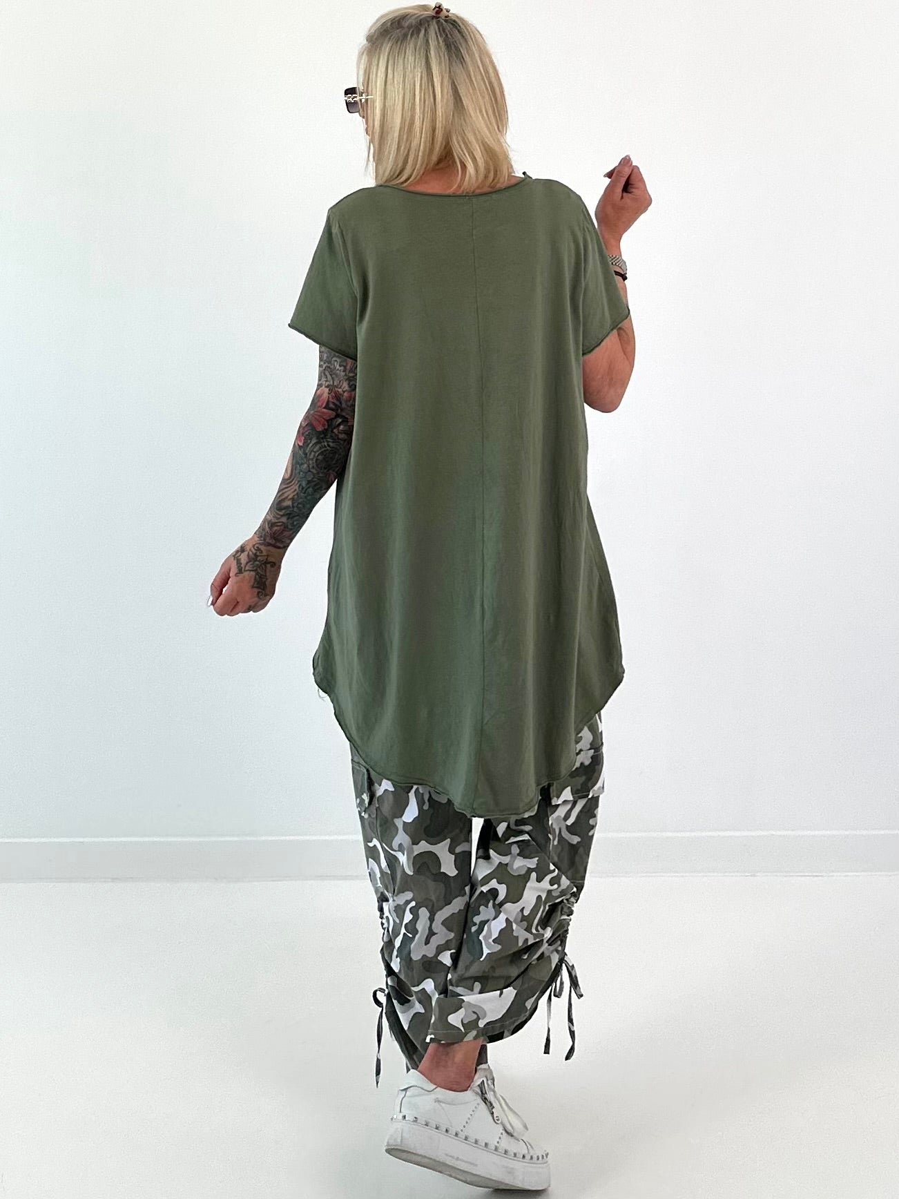 Oversized T-shirt - khaki