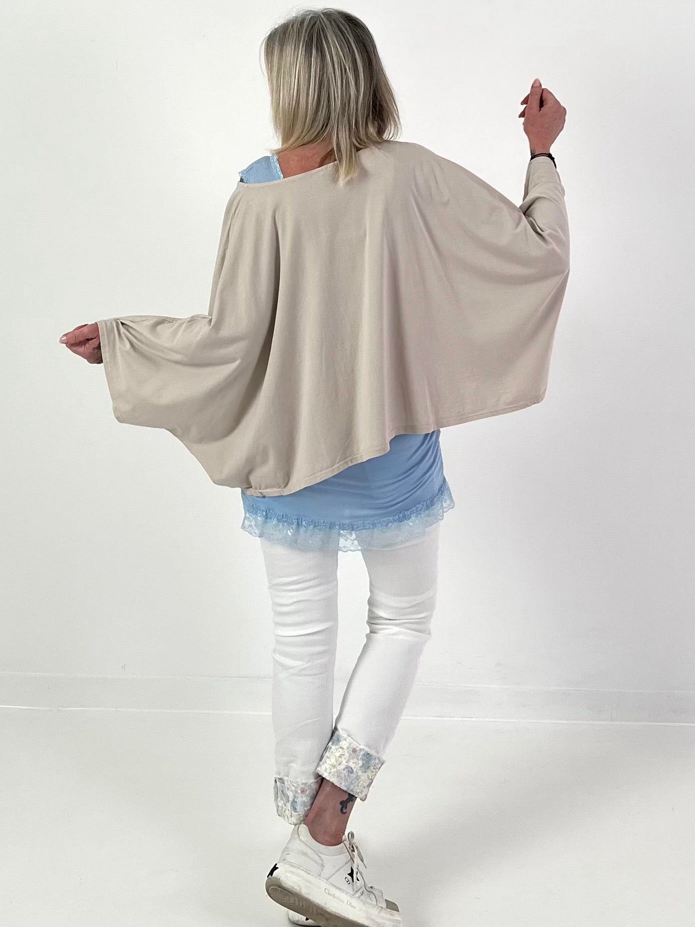 Oversized Shirt Peace - beige