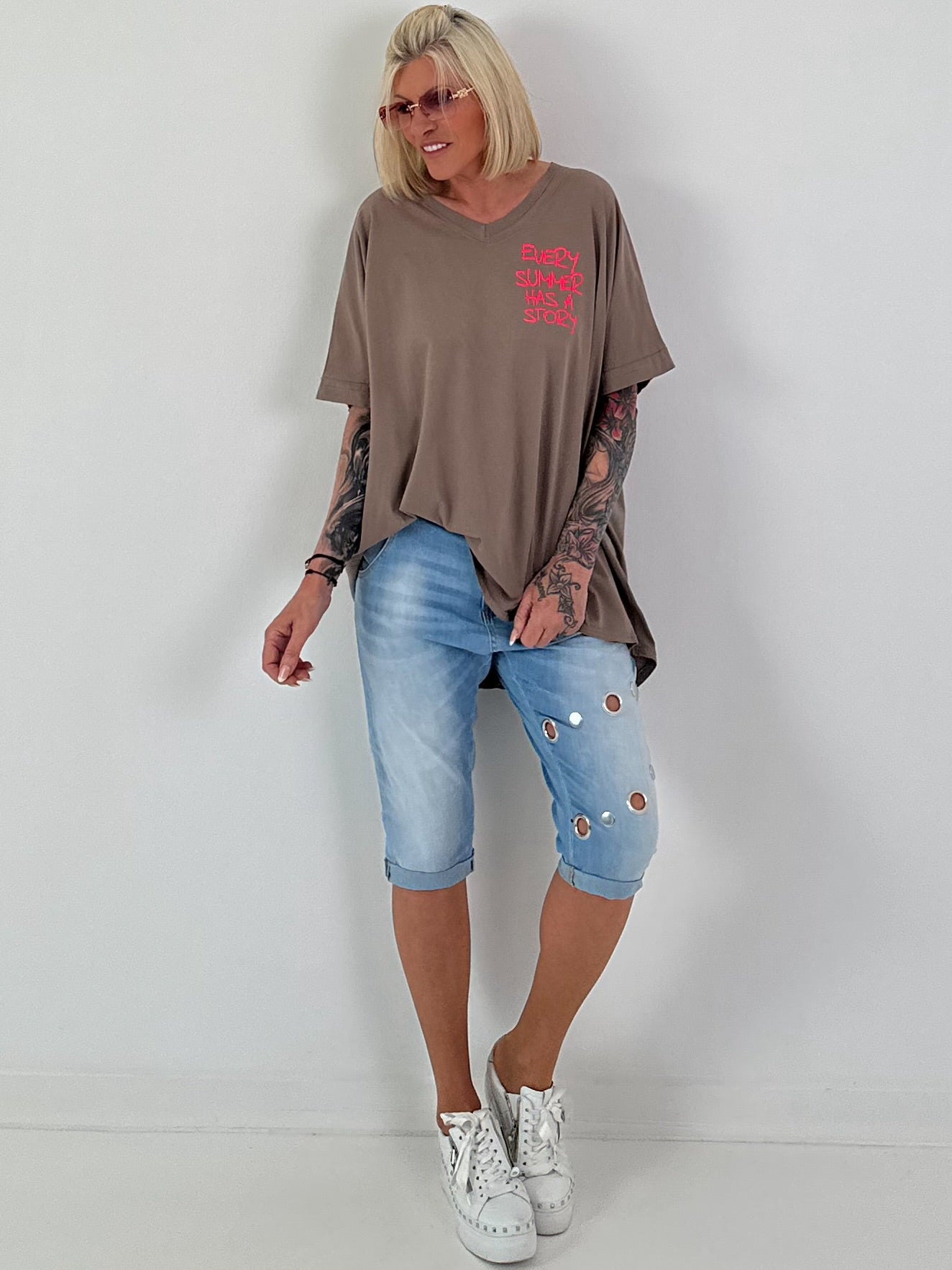 Oversized Shirt Summer - taupe