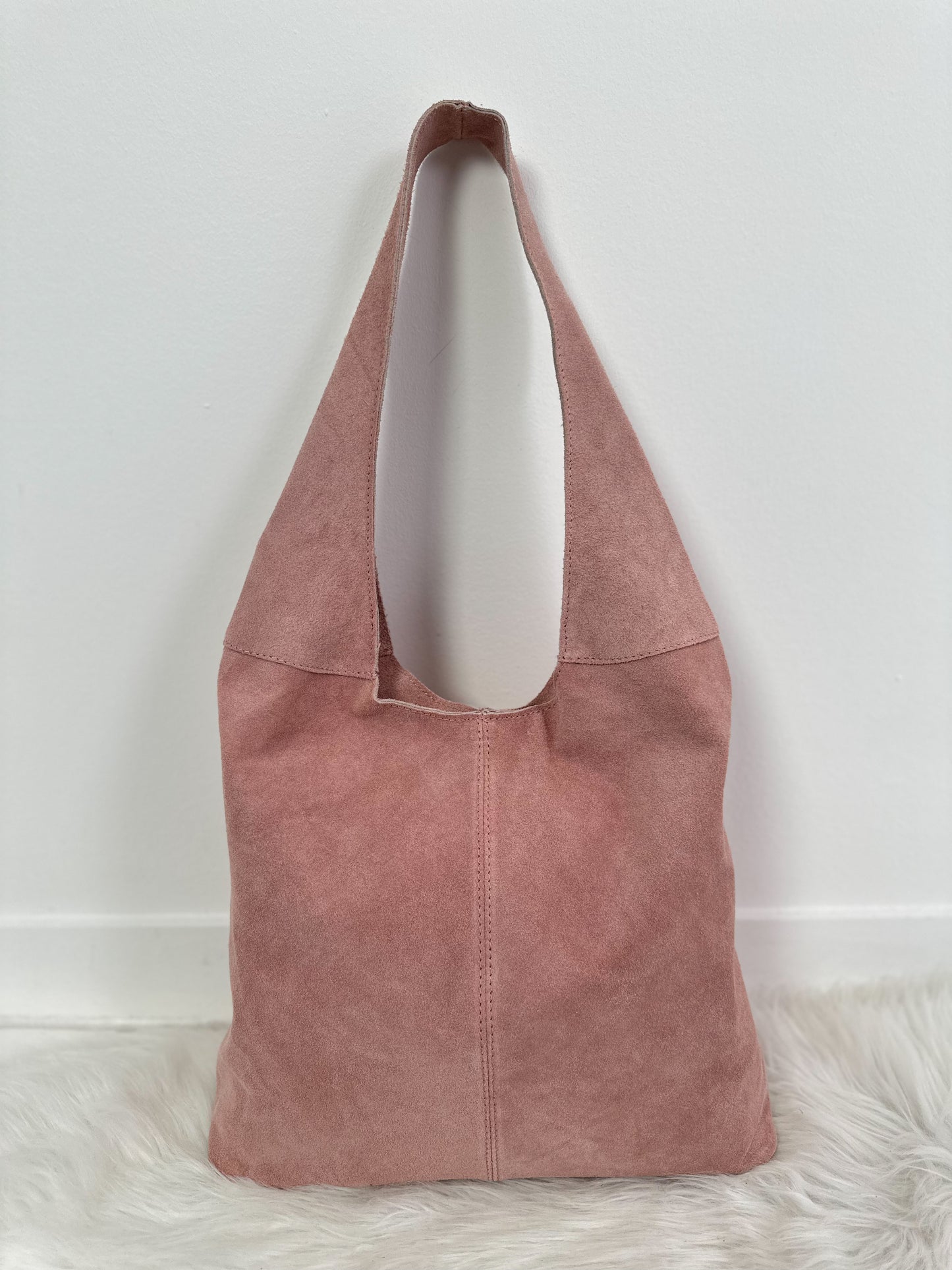 Casual suède tas - roze