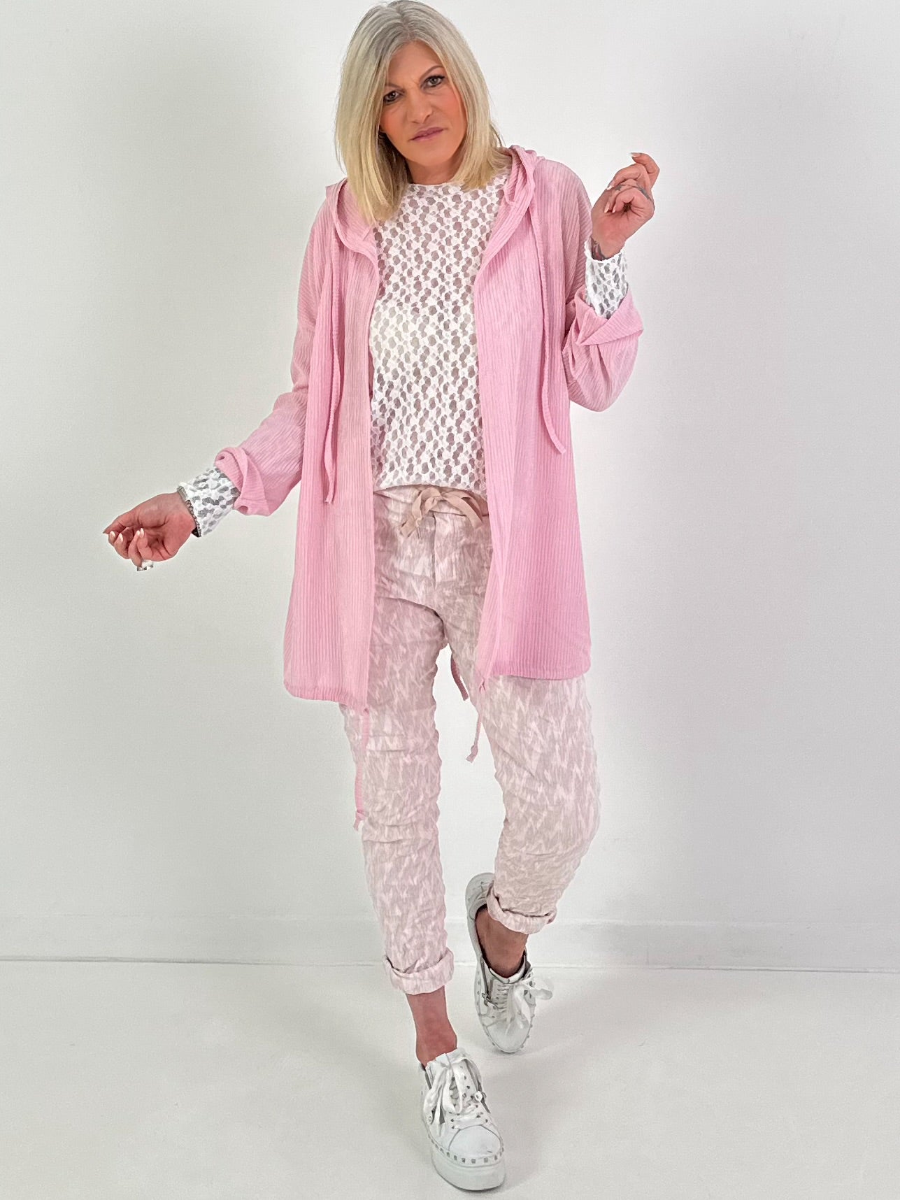 Broek met patroon - roze