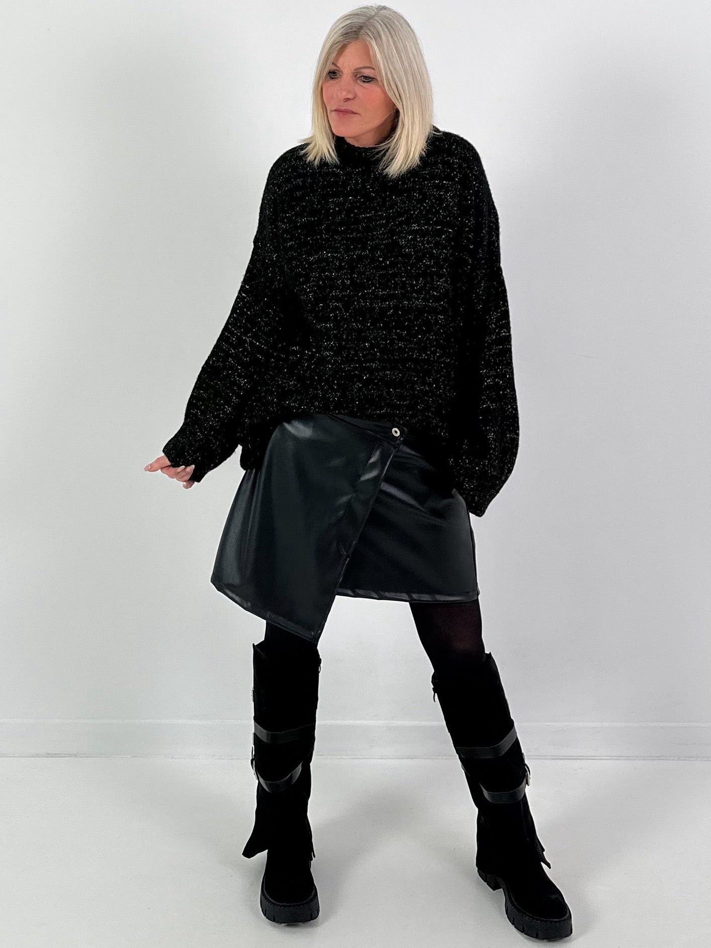 Trui model "Shine Bright" - zwart