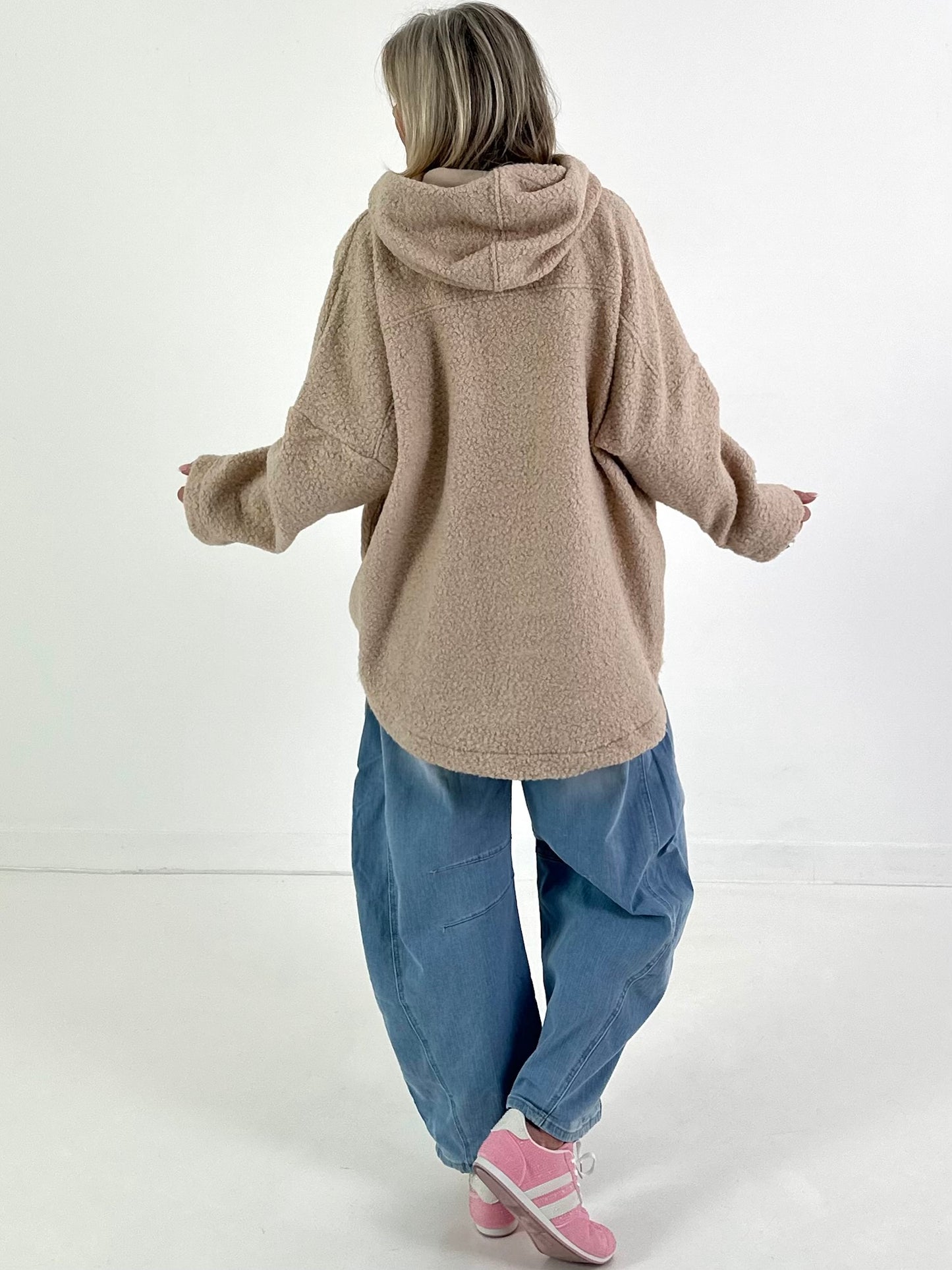 Bouclé Hoodie Malibu - beige