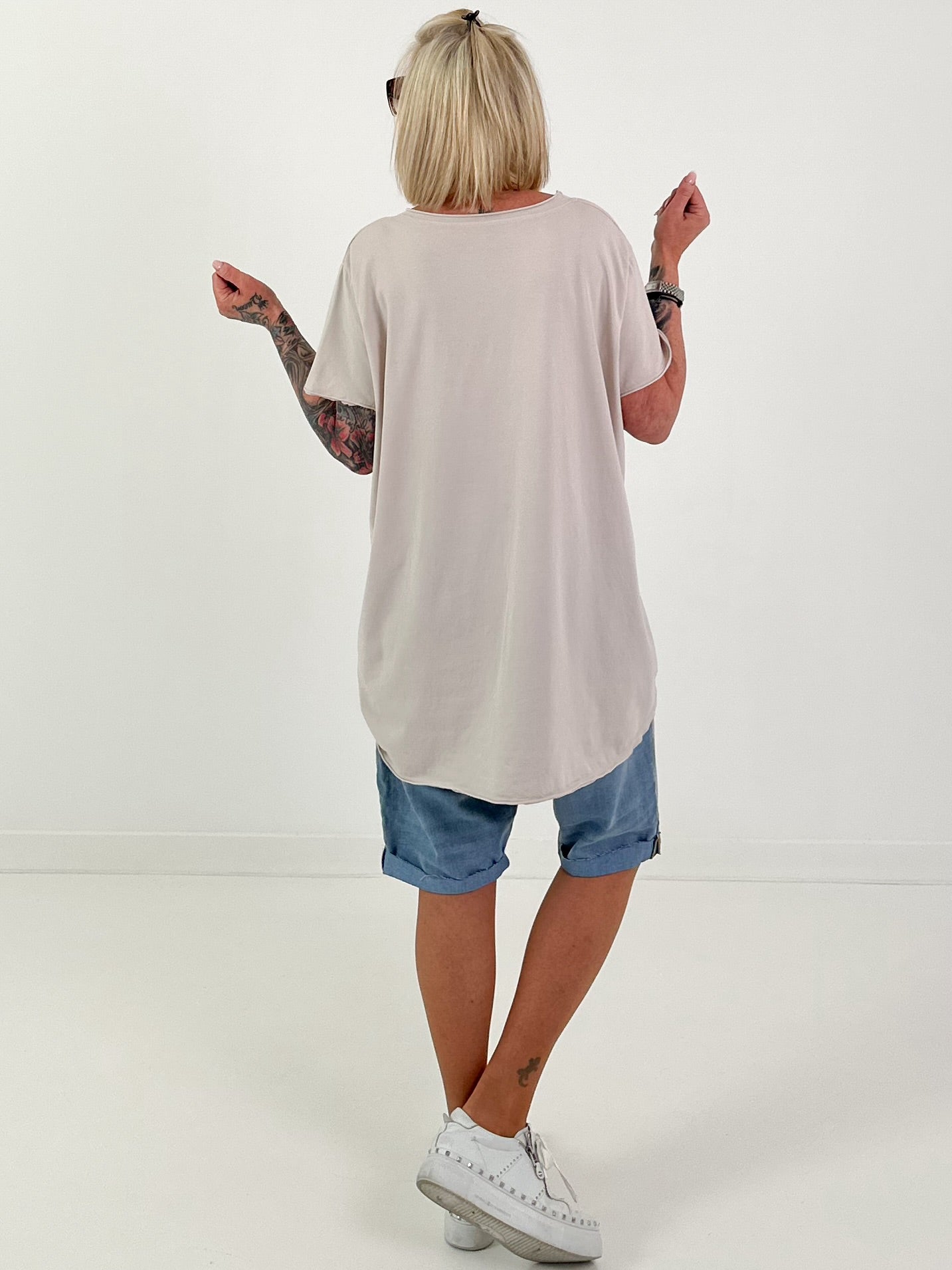 Long T-Shirt Hello Sunshine - beige