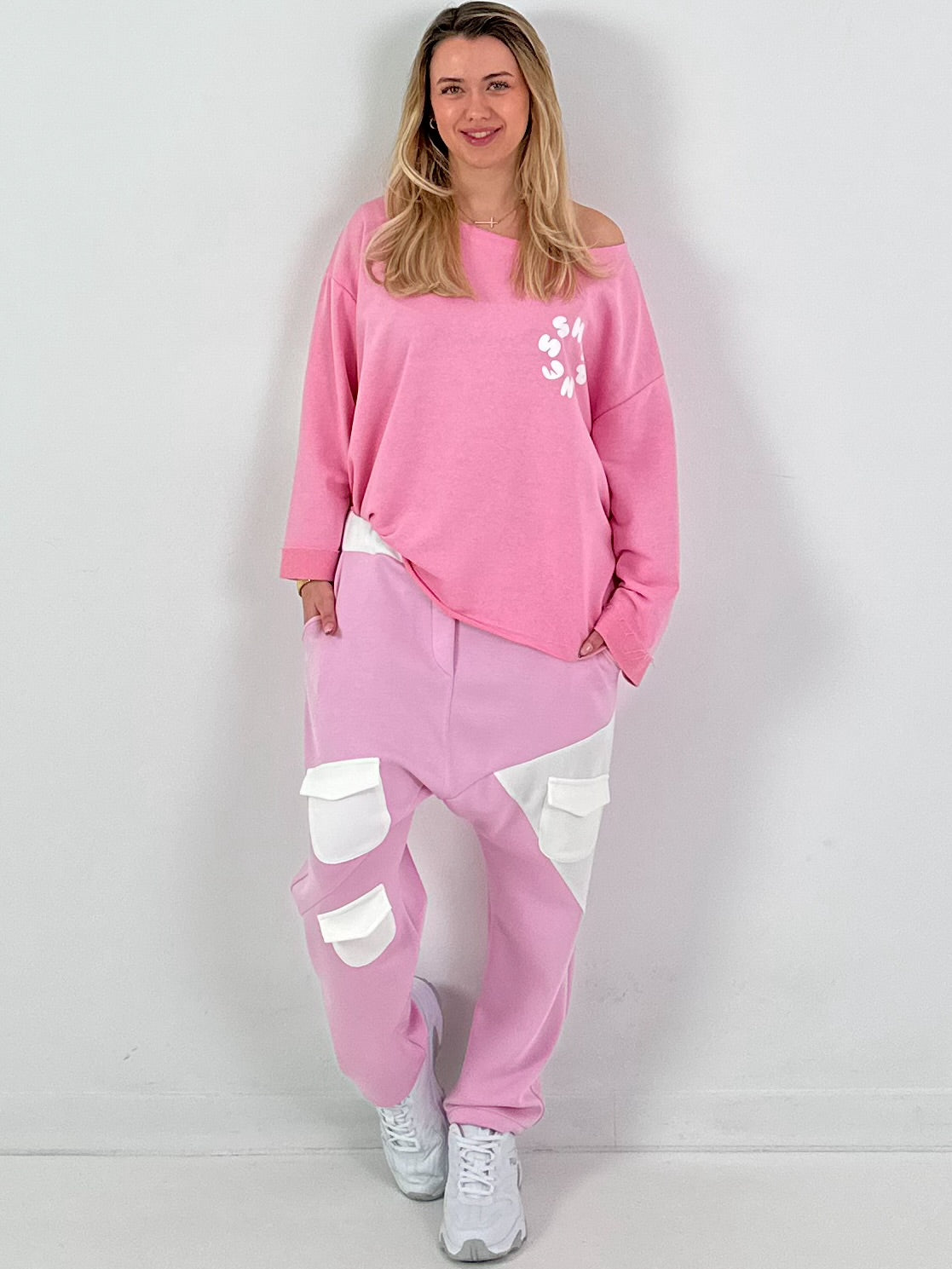 Baggy broek model "Pocket Style" - roze