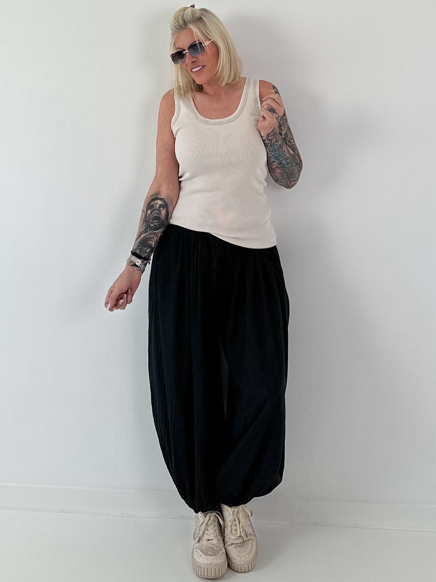 Ripp Tank Top stone washed - beige