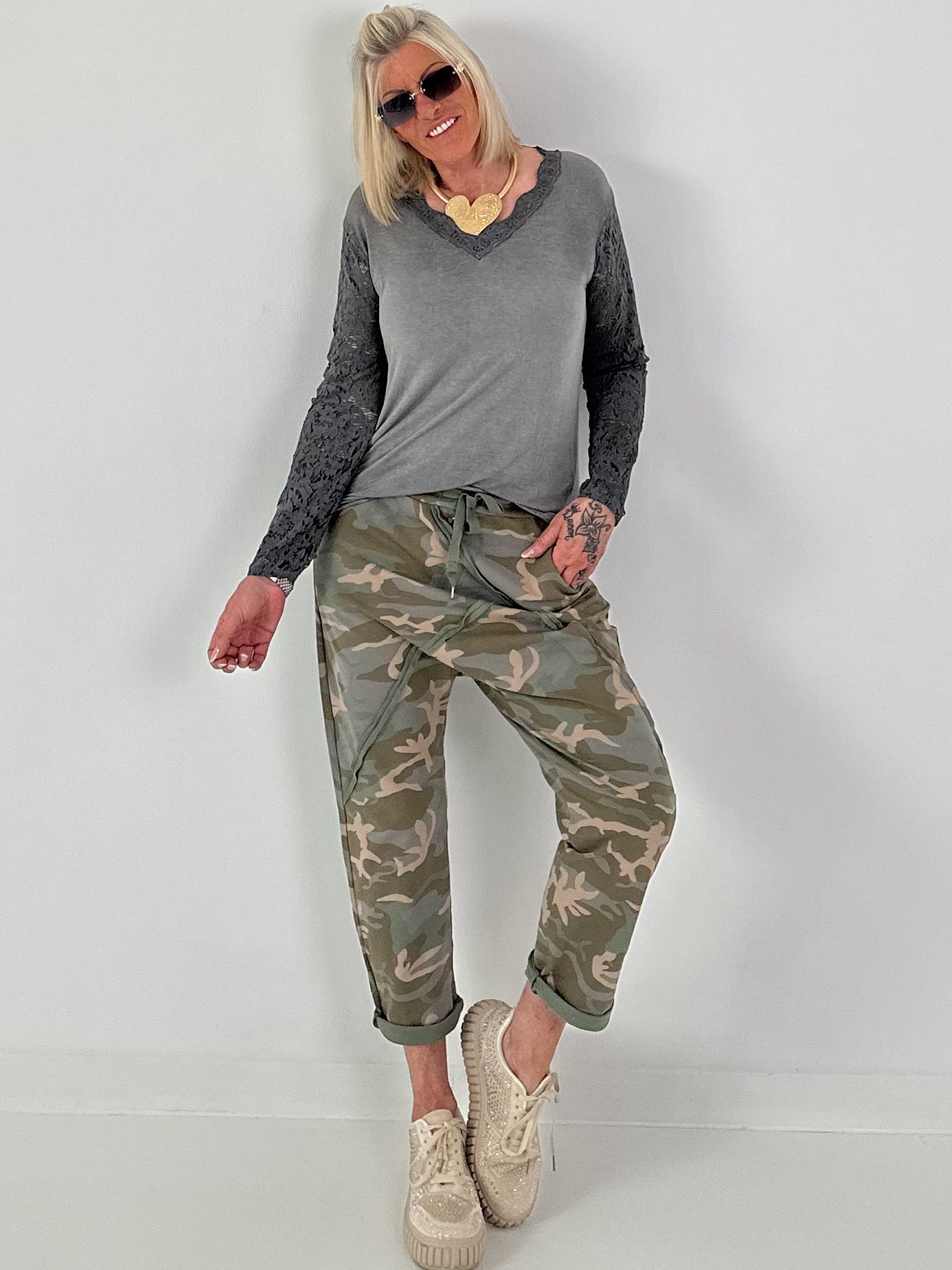 Camouflage Baggy - khaki - mehrfarbig