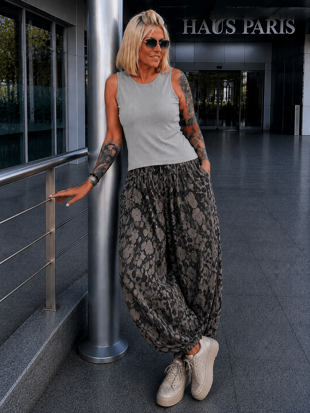 Ripp Tank Top - grau