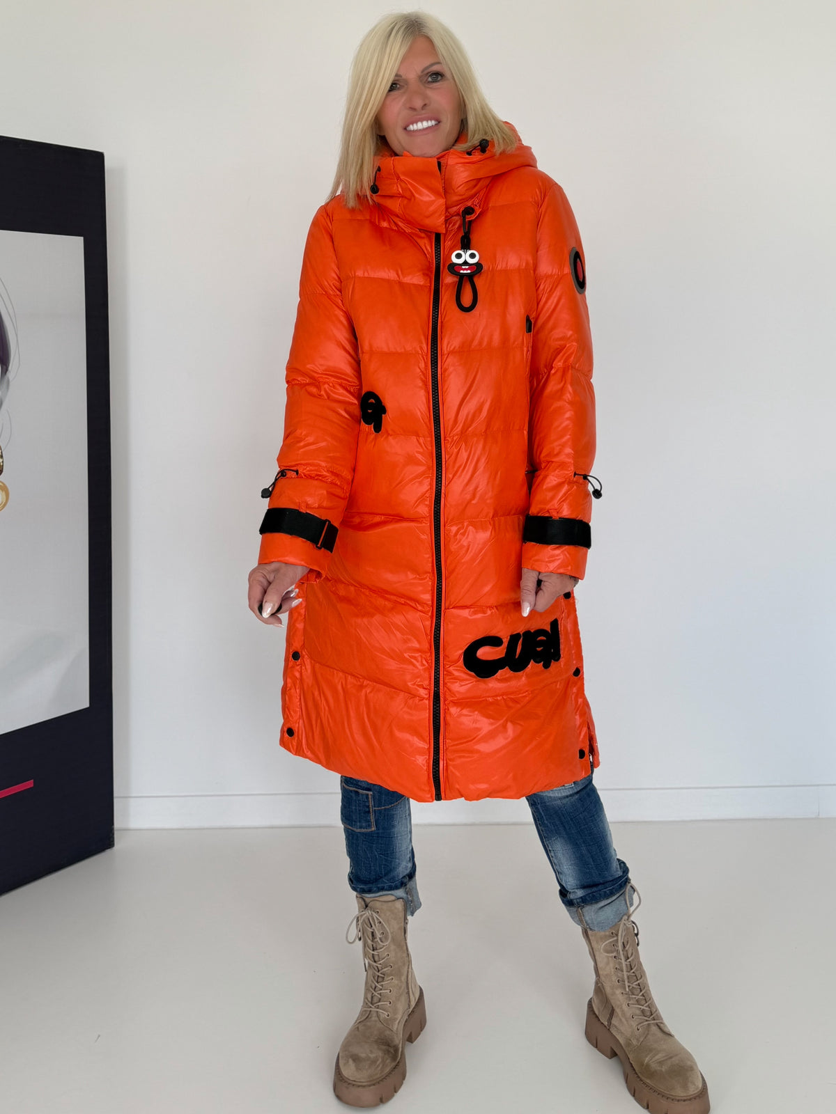 Daunenmantel Cuel - orange