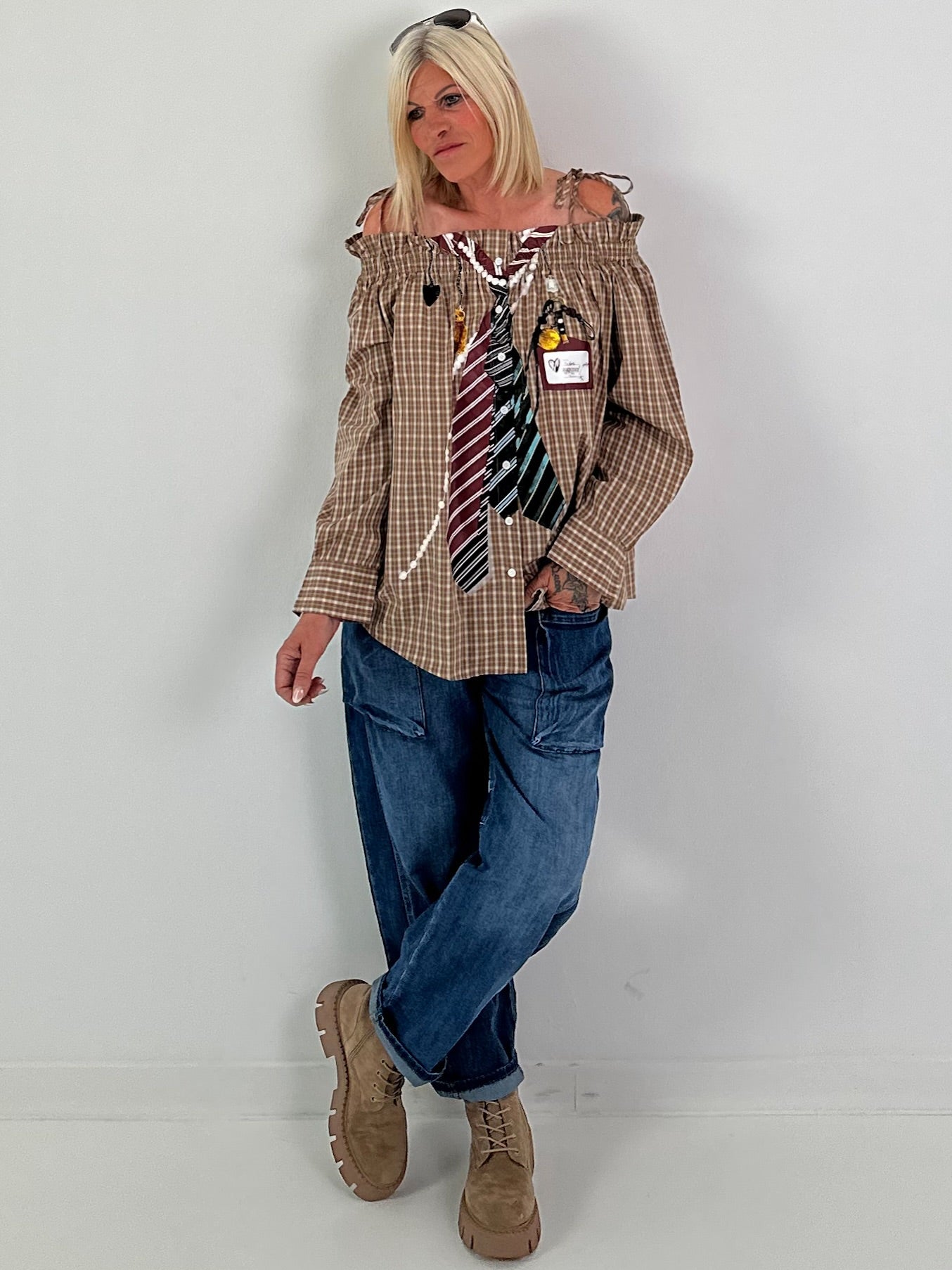 Jeans mit großen Taschen - denim