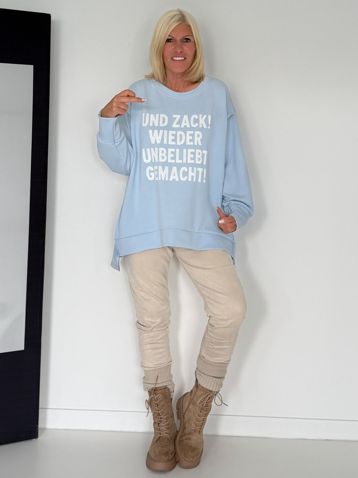 Sweater Und Zack! - hellblau