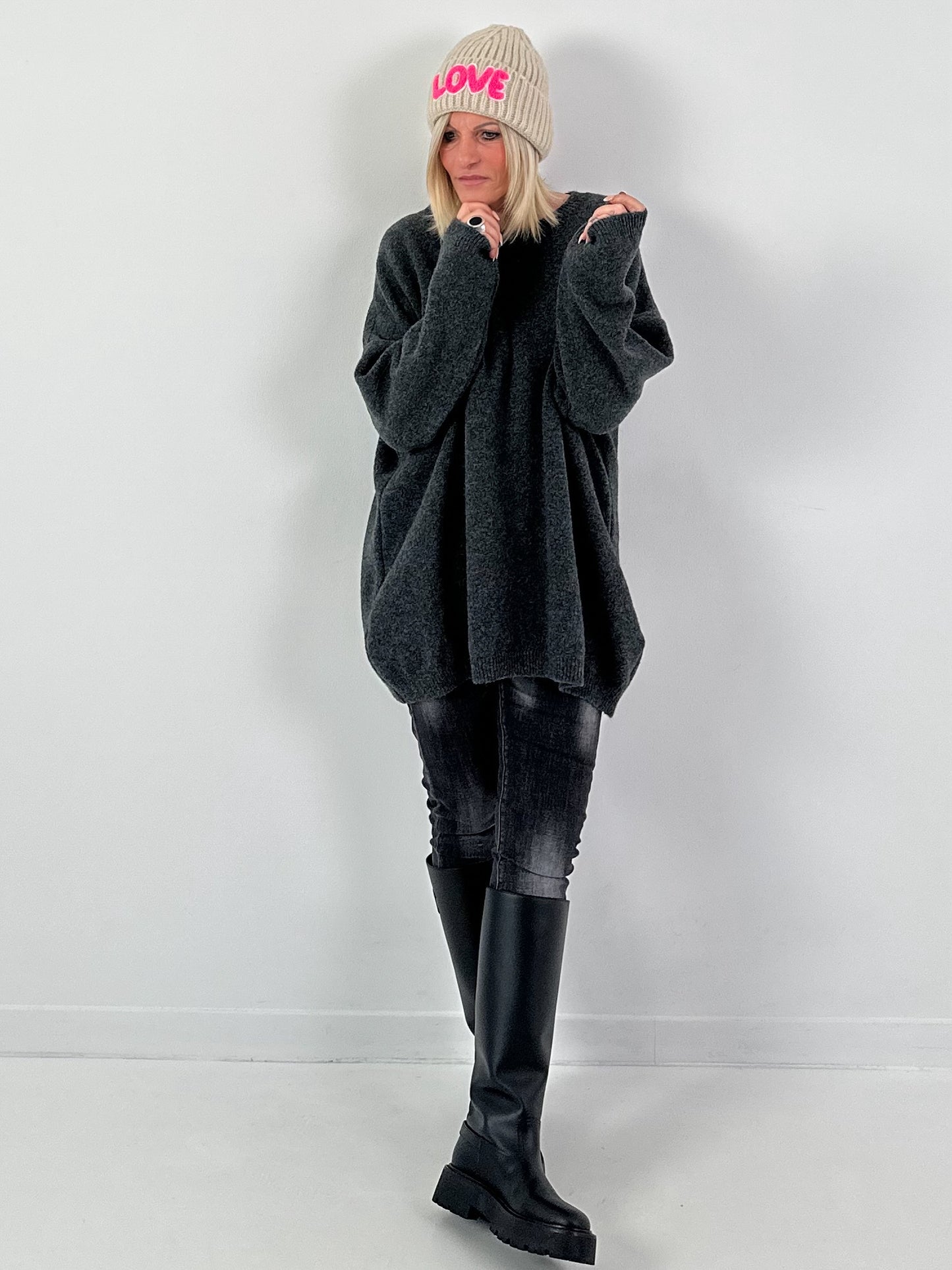 Zwillingsherz hoed model "LOVE" - beige