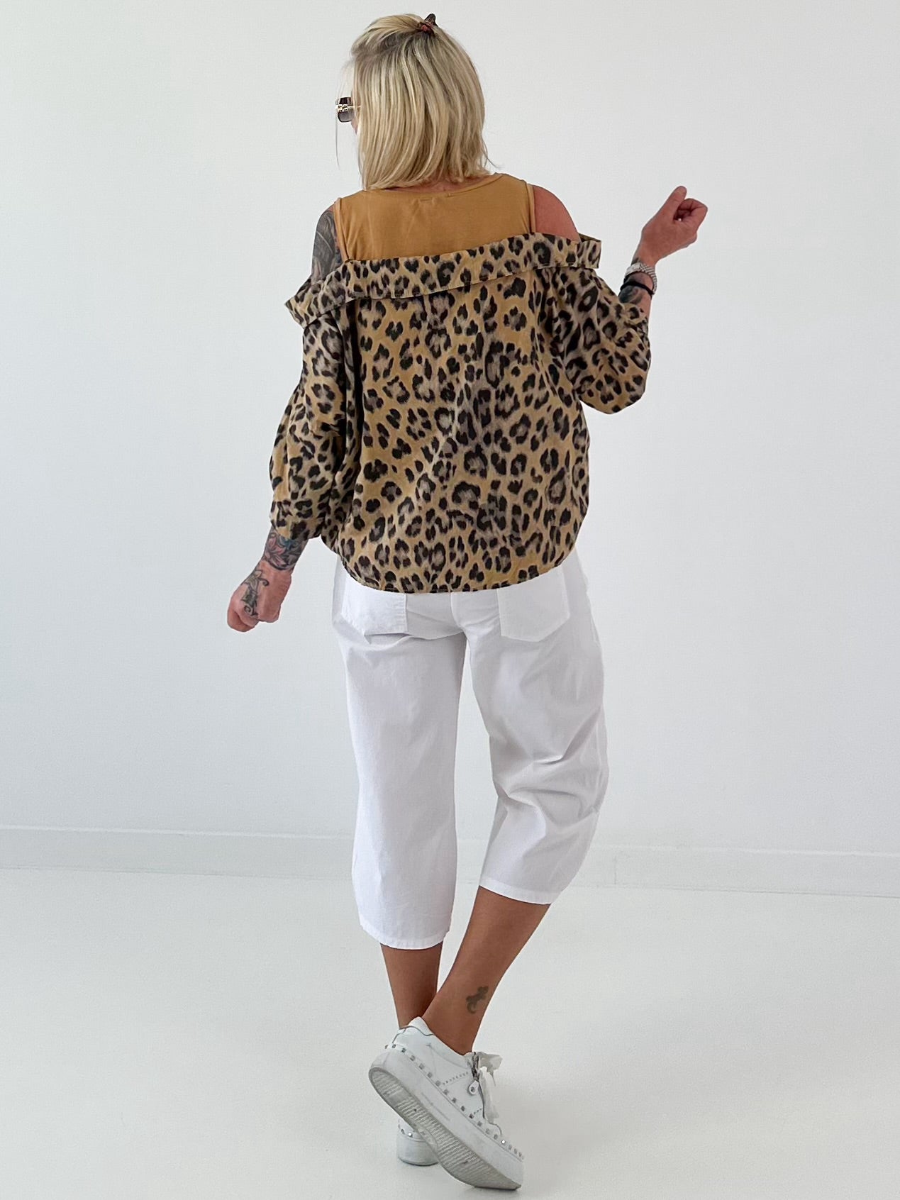 Tunika mit integrierten Top - Leo camel