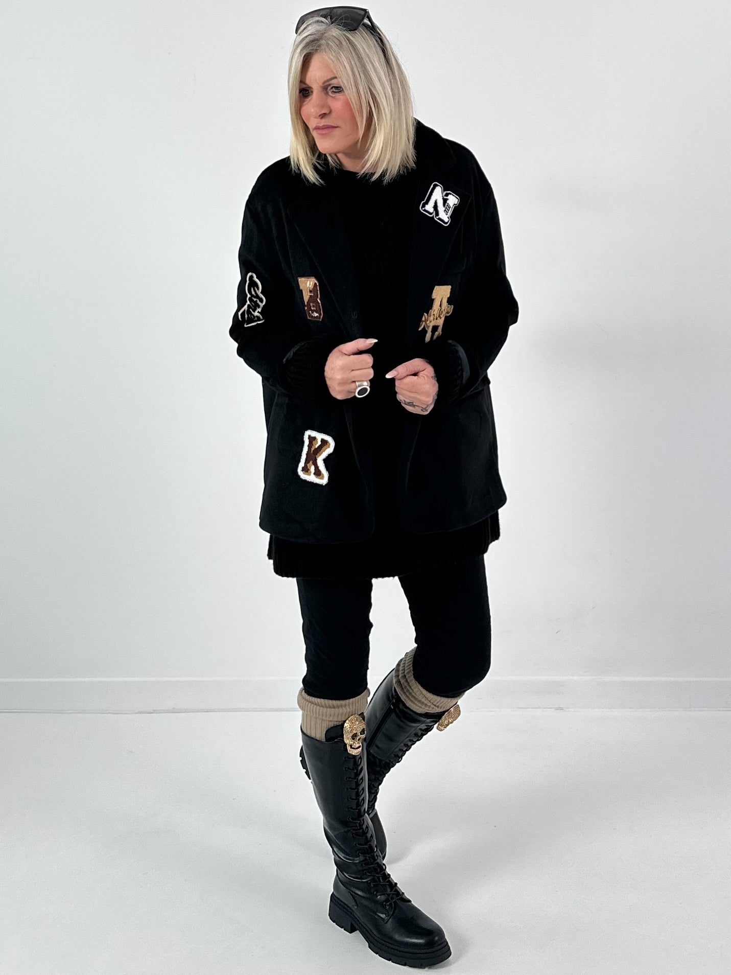 Blazer model “Catch the Patch” - zwart