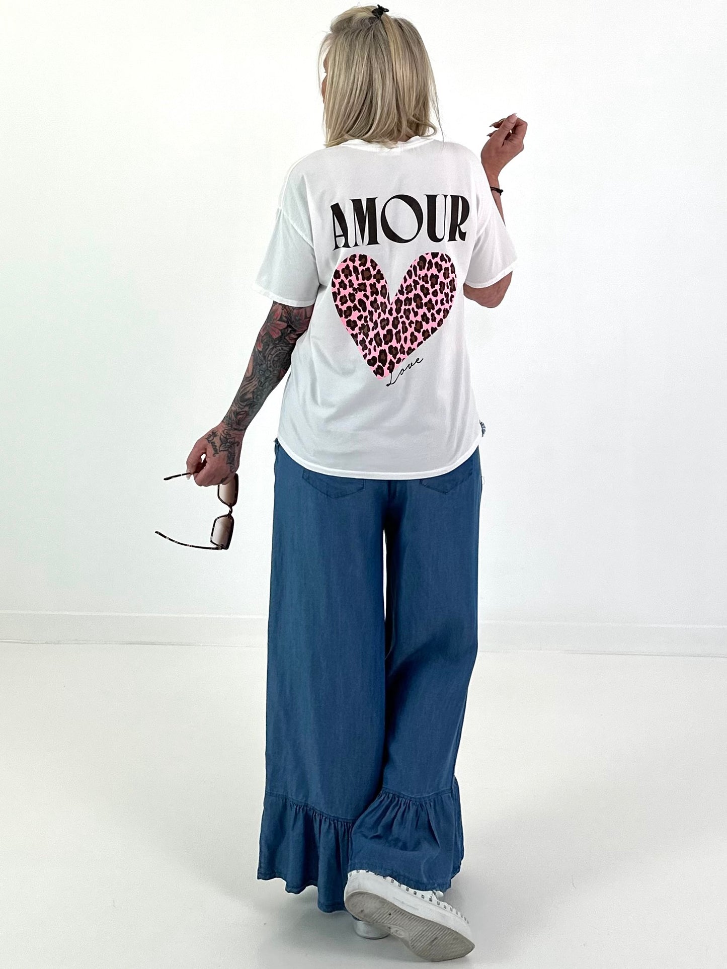 T-Shirt Amour Leo - white-rose