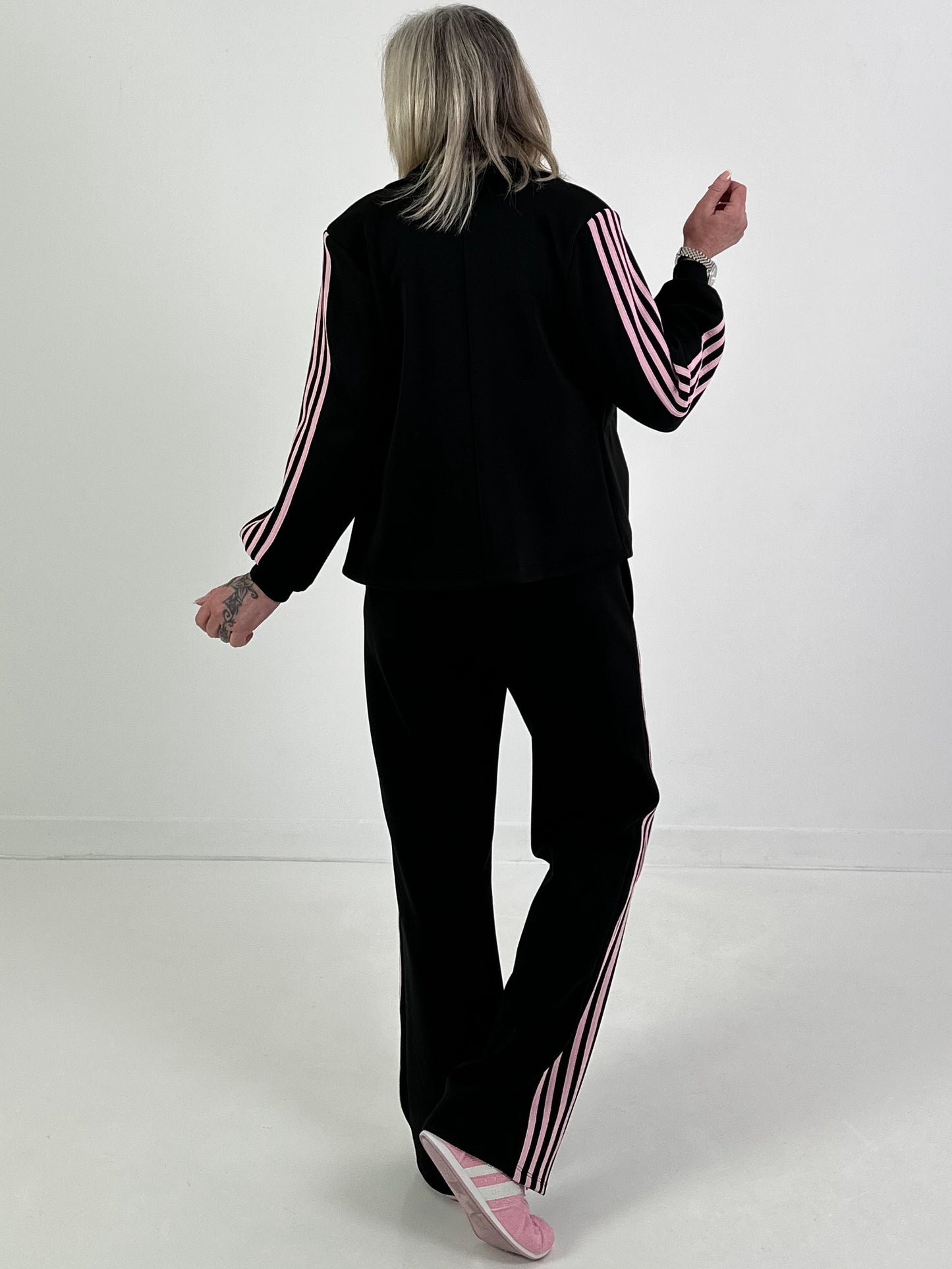 Blazer mit Streifendetails - schwarz