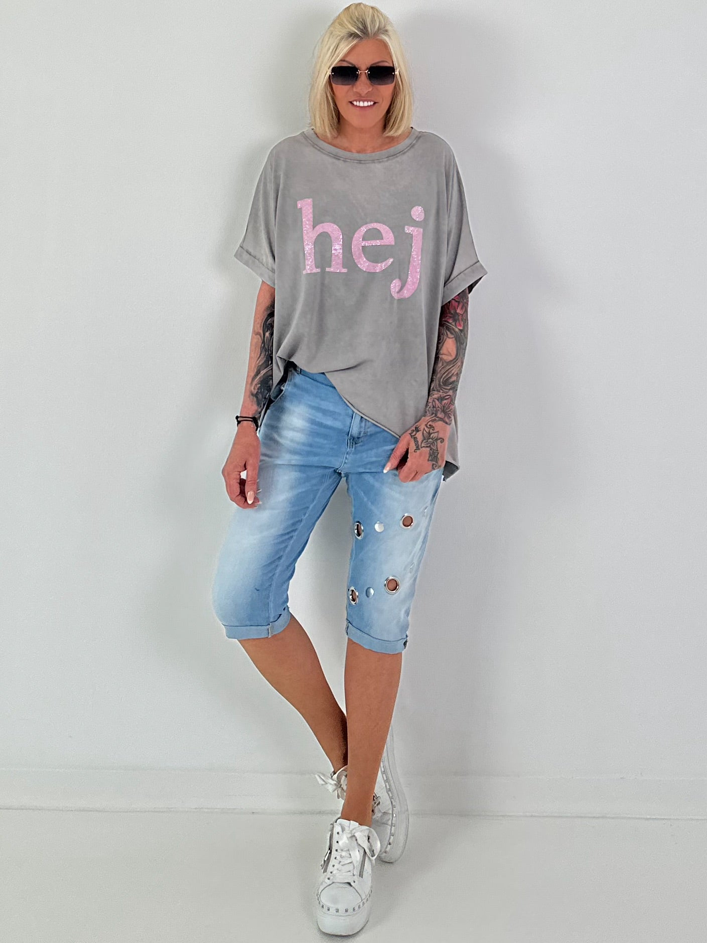 T-Shirt Hej - grey