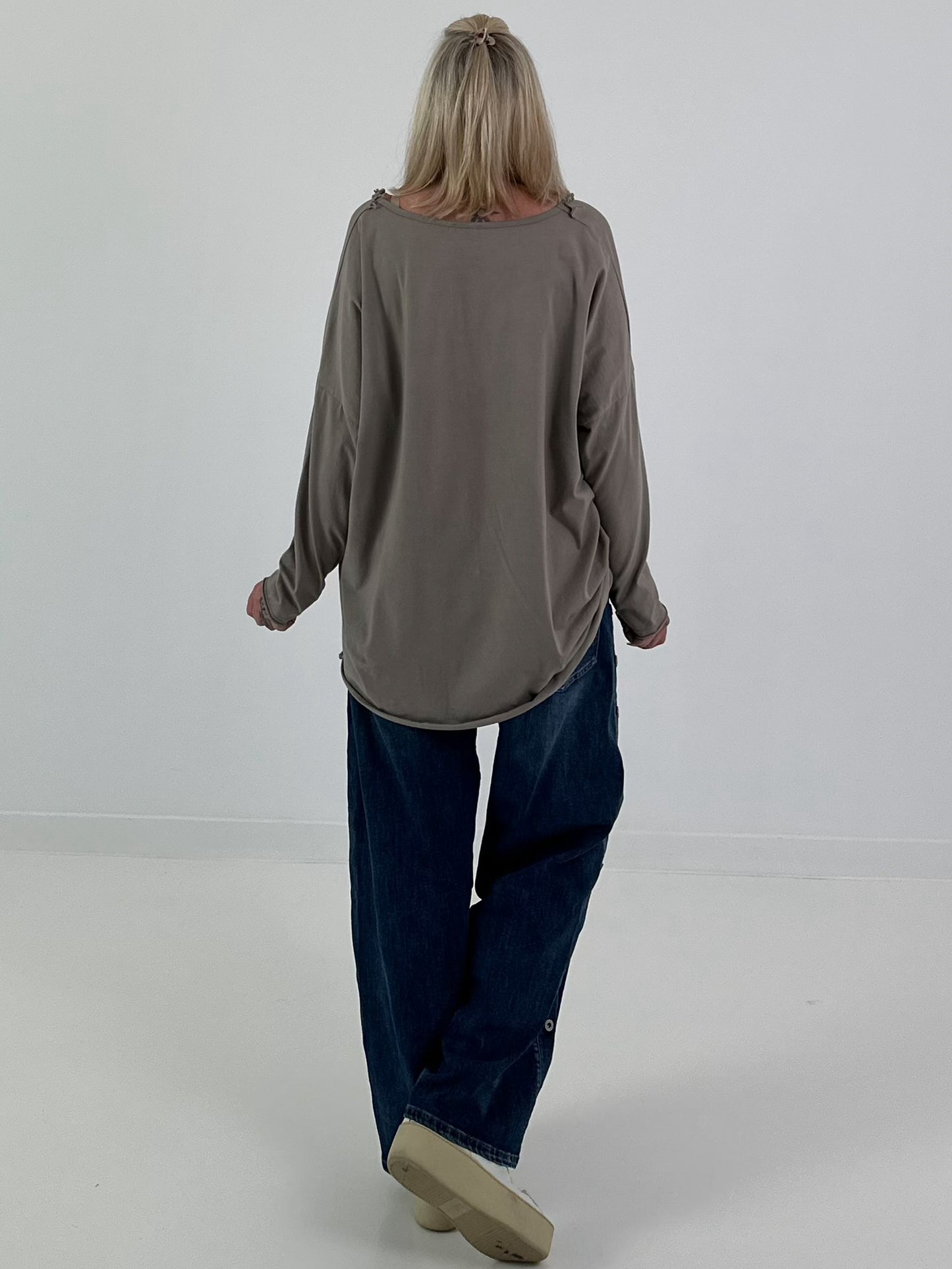 Oversized Shirt Unlock Your Dreams - Taupe