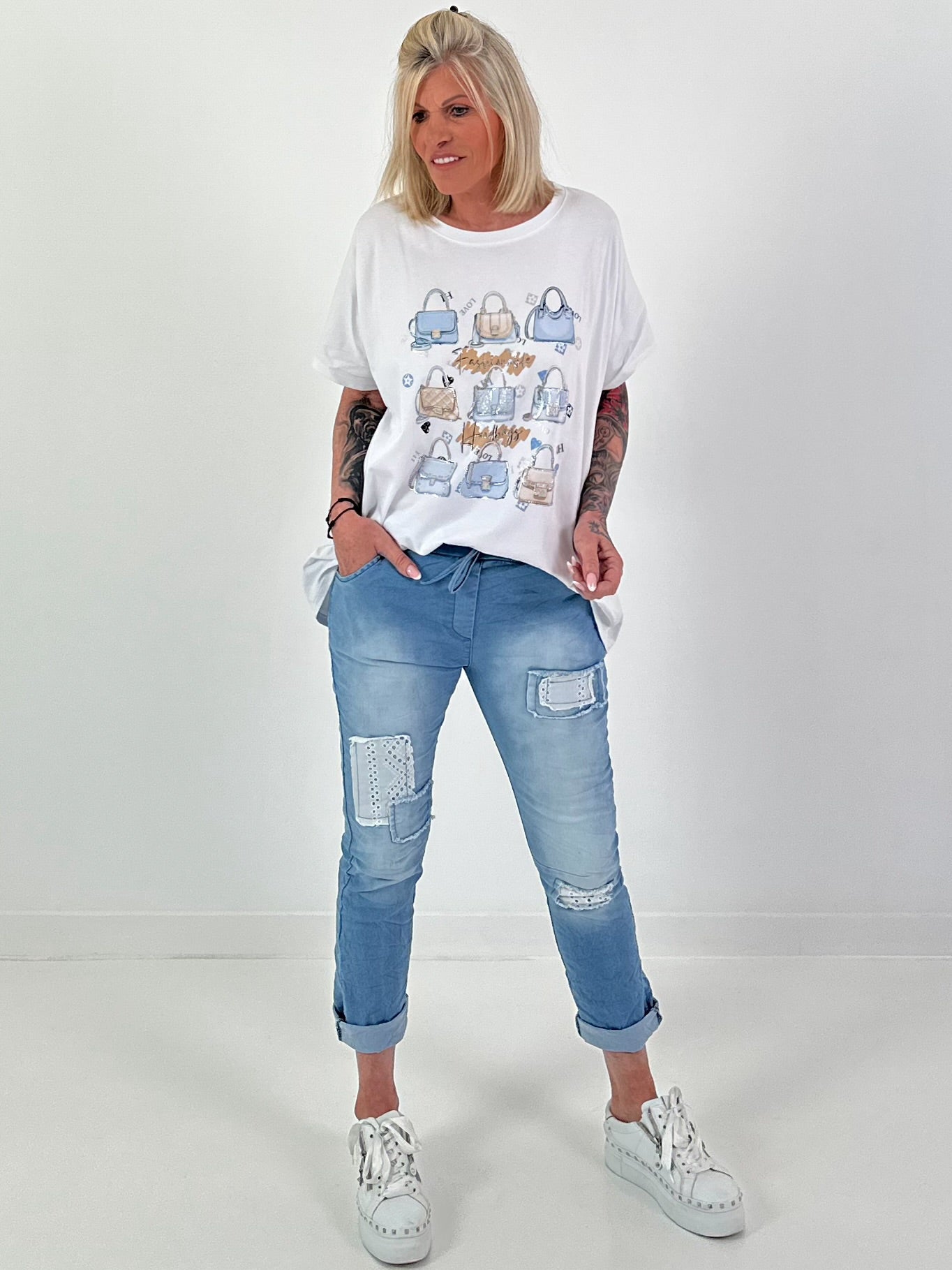 T-Shirt Bags - white