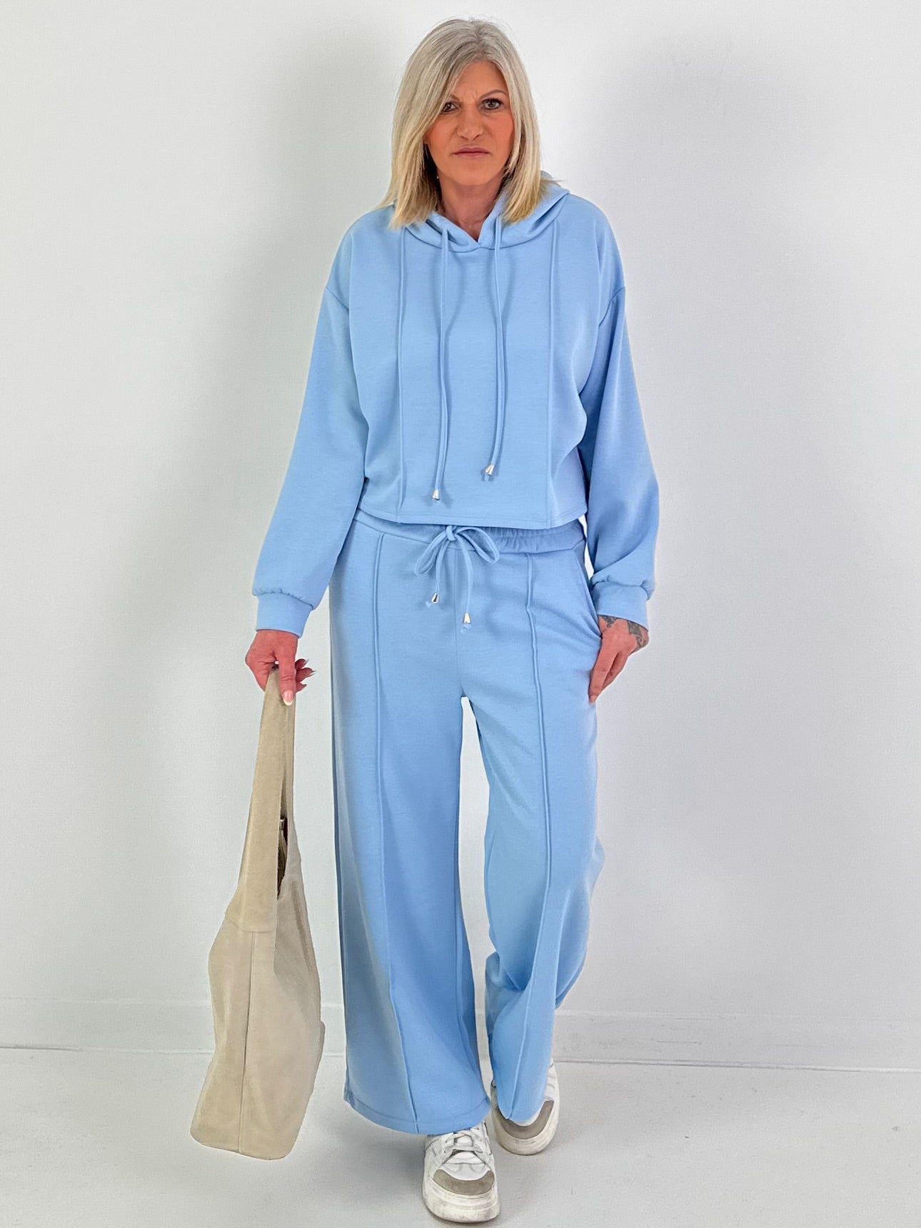 Lässiger Wildlederbeutel - beige