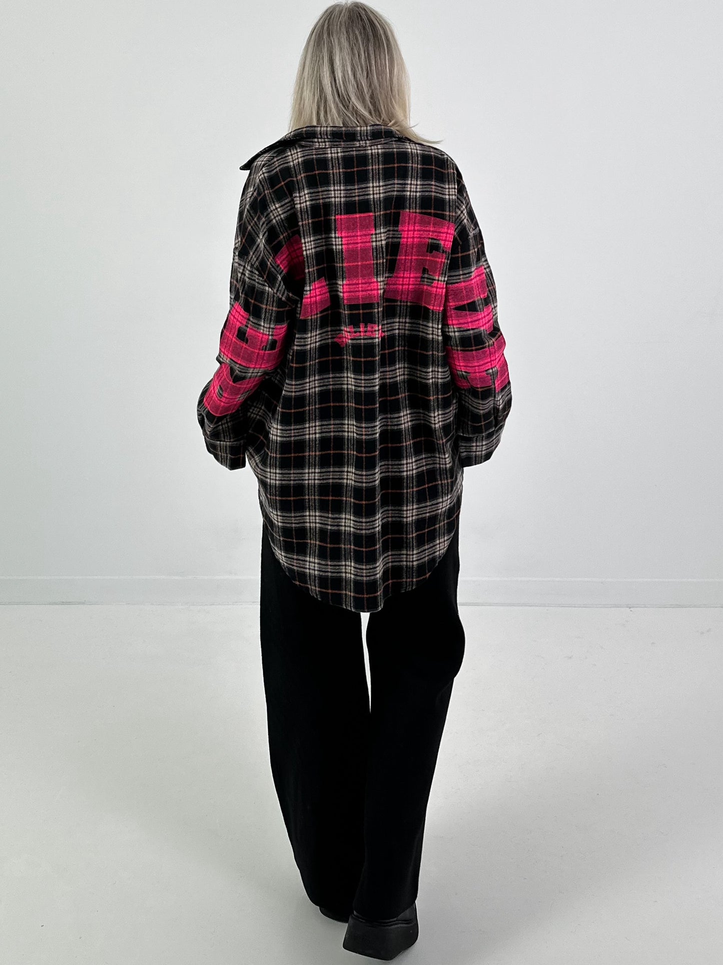 Geruit overhemd model "Power Plaid" - zwart-veelkleurig