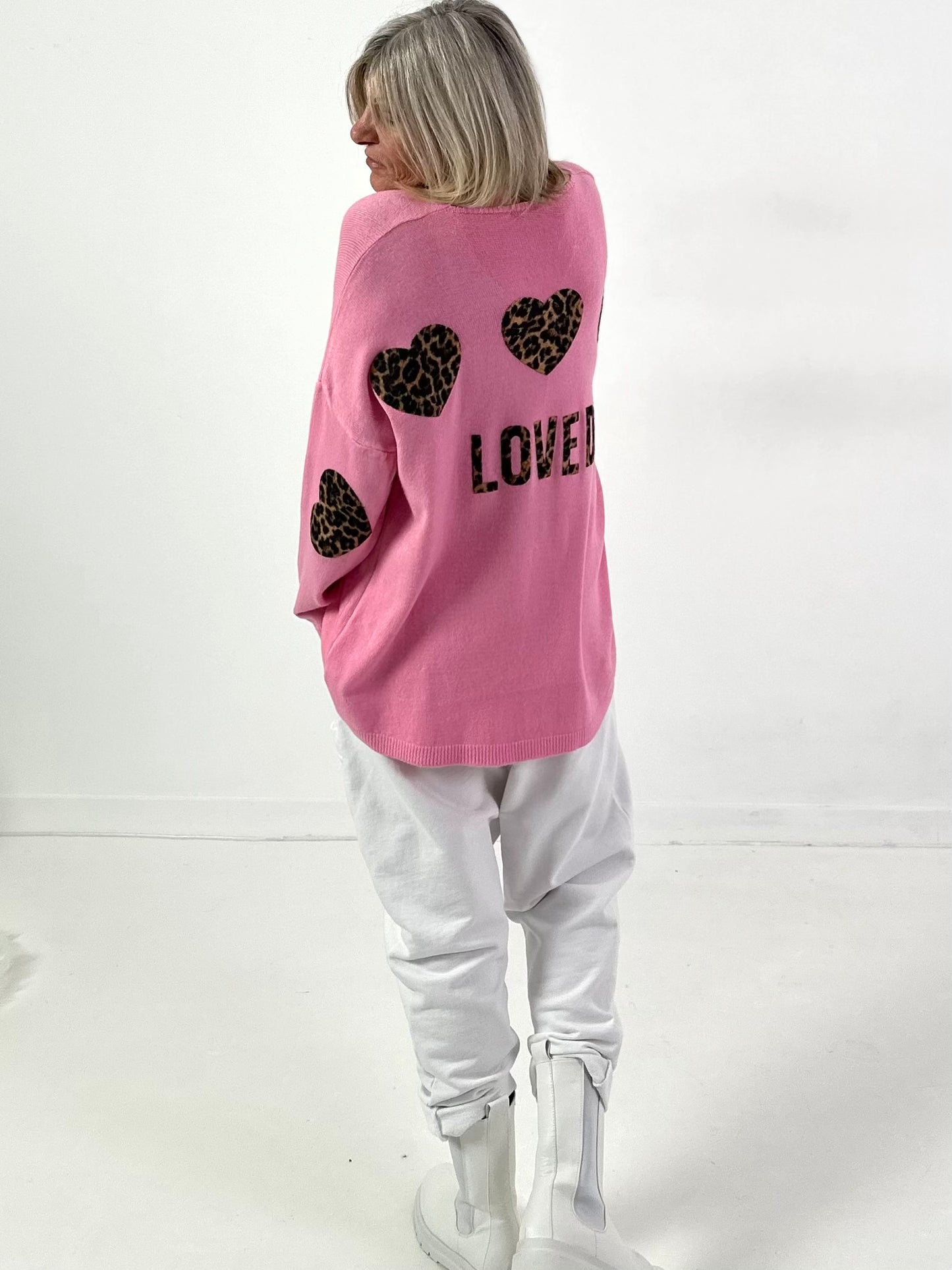 Strickpullover Modell "Loved Edition" - rosa