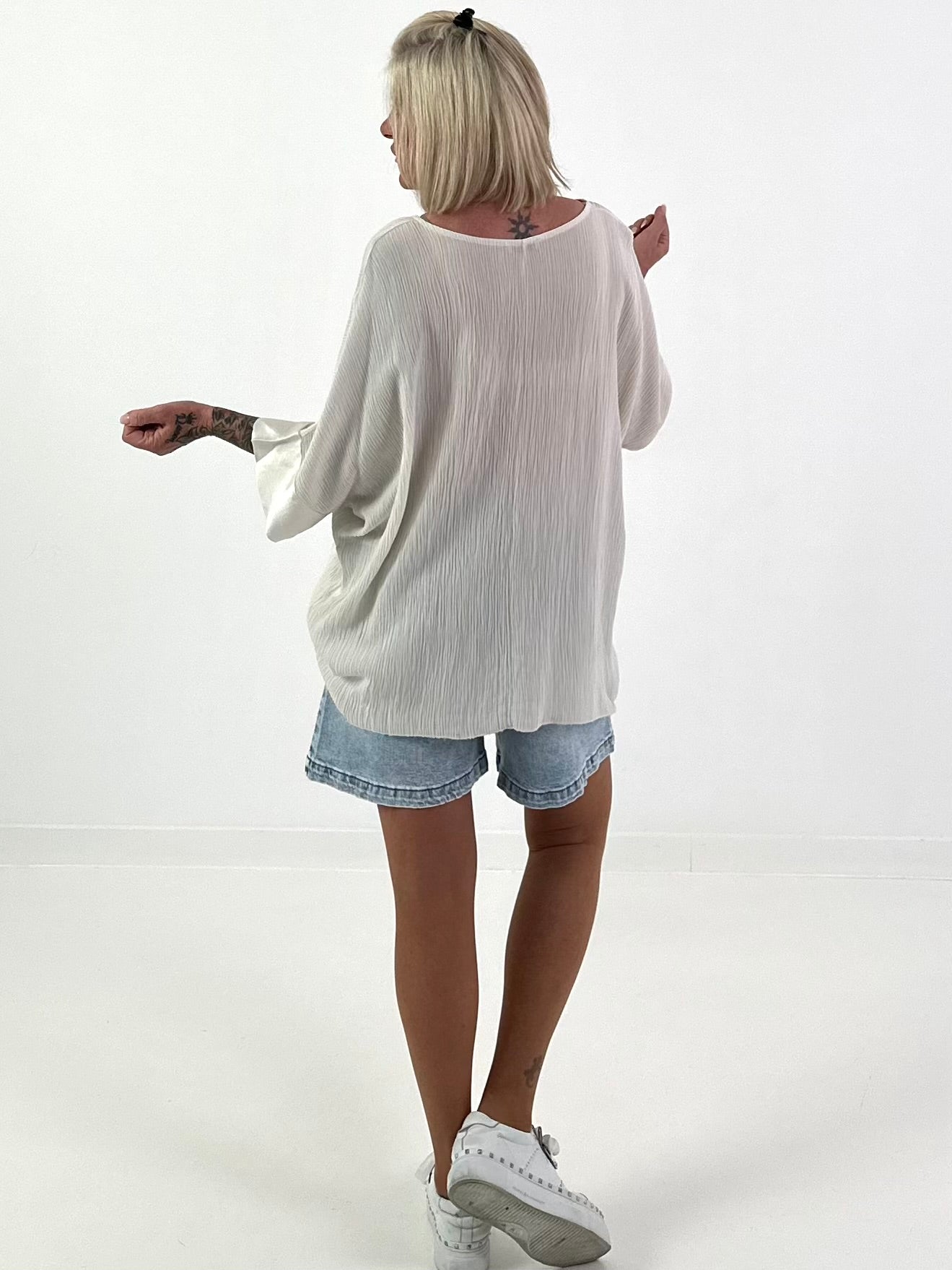 Textured shirt - cream