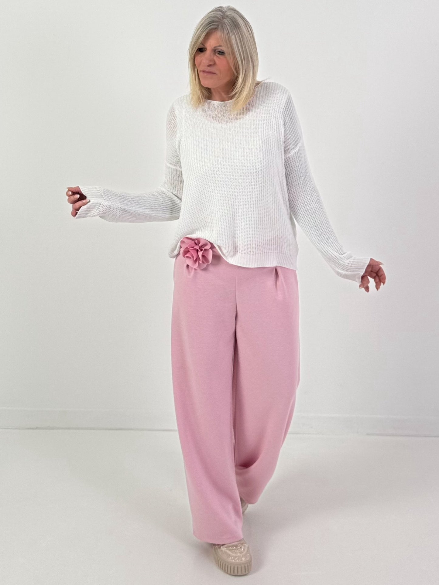 Pullover Modell "Light Essence" - weiss