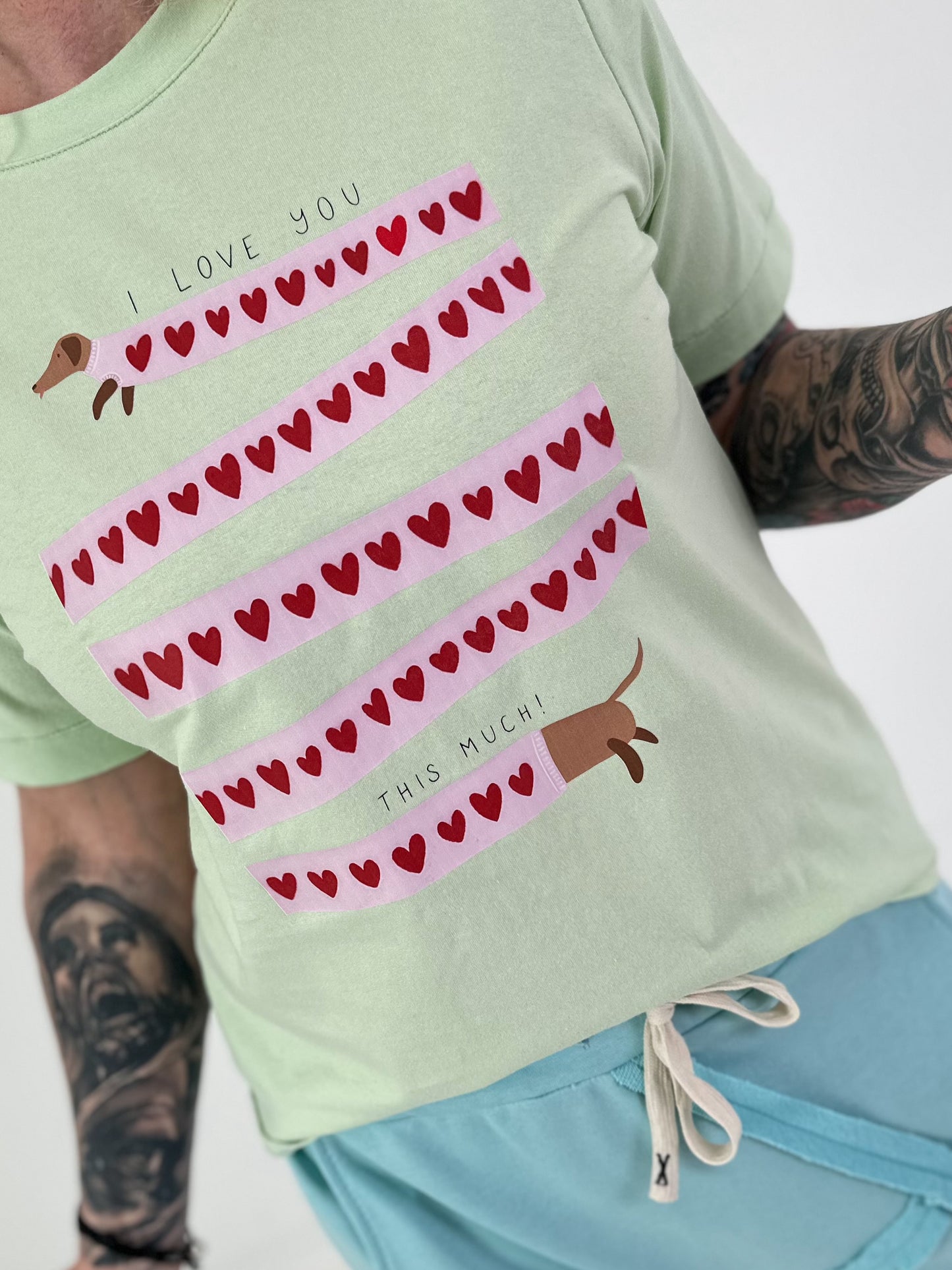 Shirt Dog Love - mint
