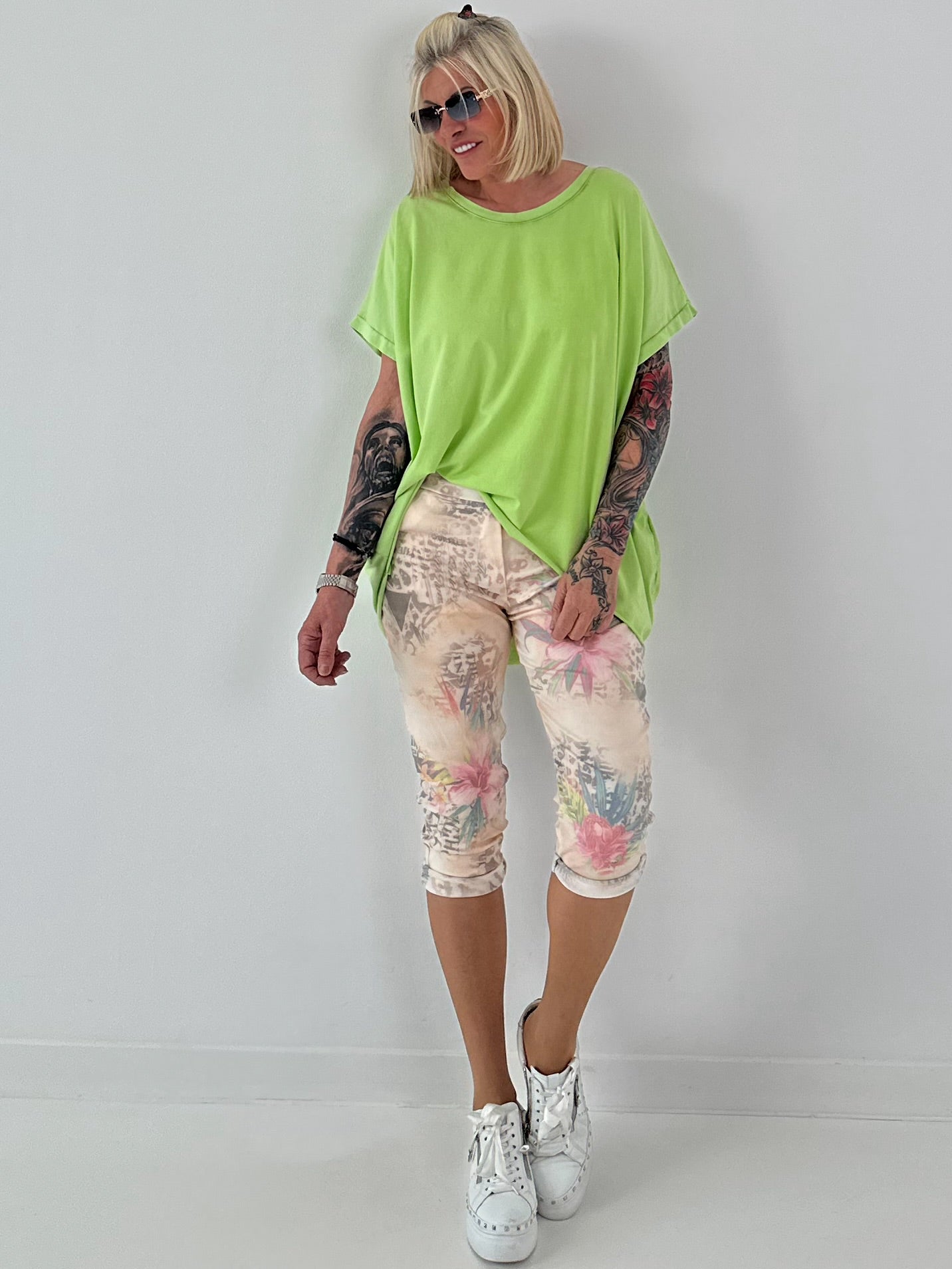Oversized T-Shirt - apfelgrün