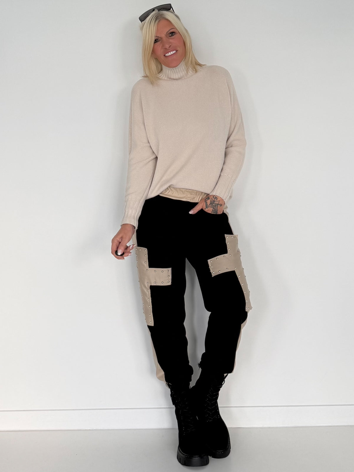 Basic Turtleneck-Pullover - beige