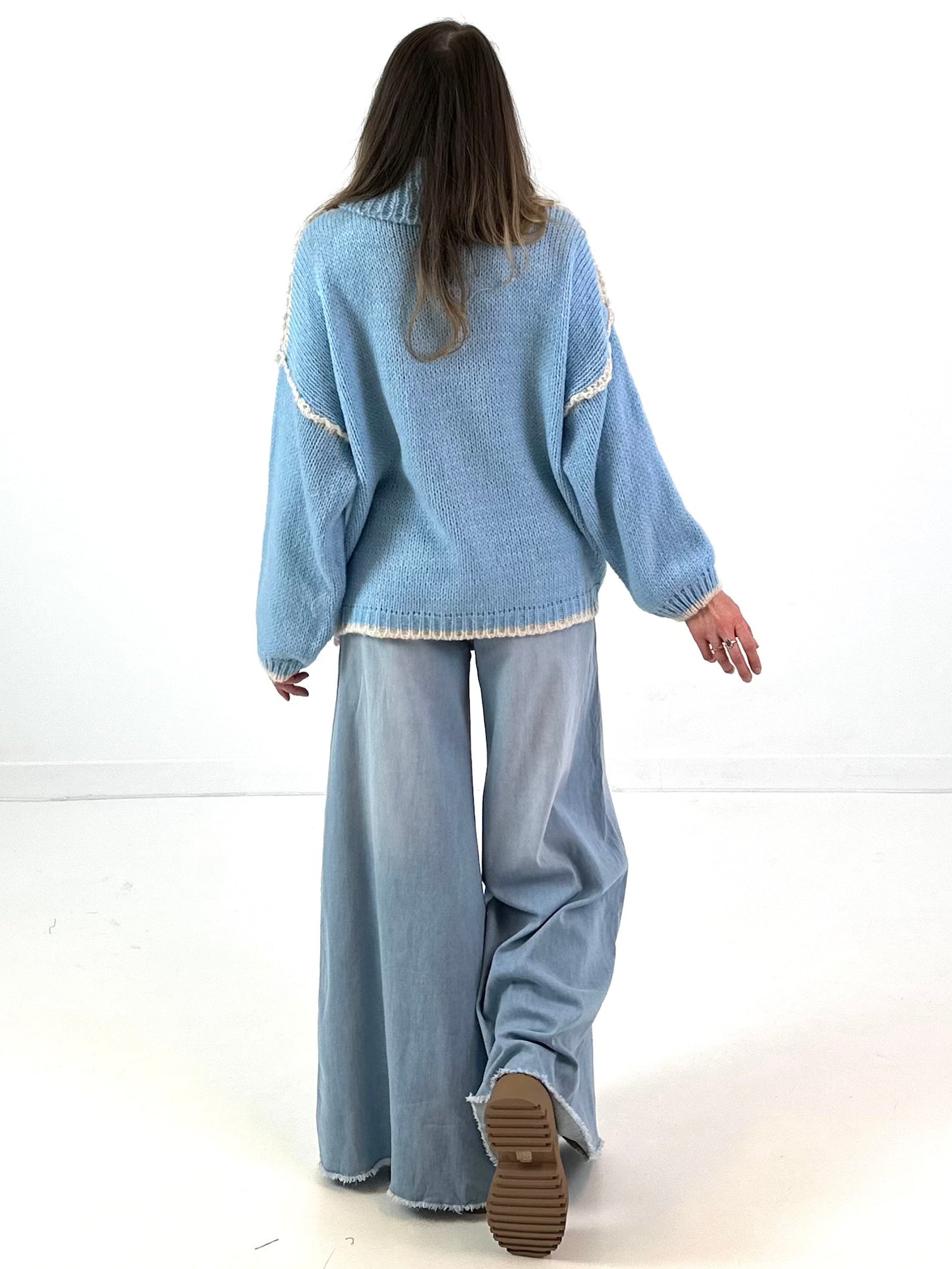 Trui model "Cozy City Chic" - blauw