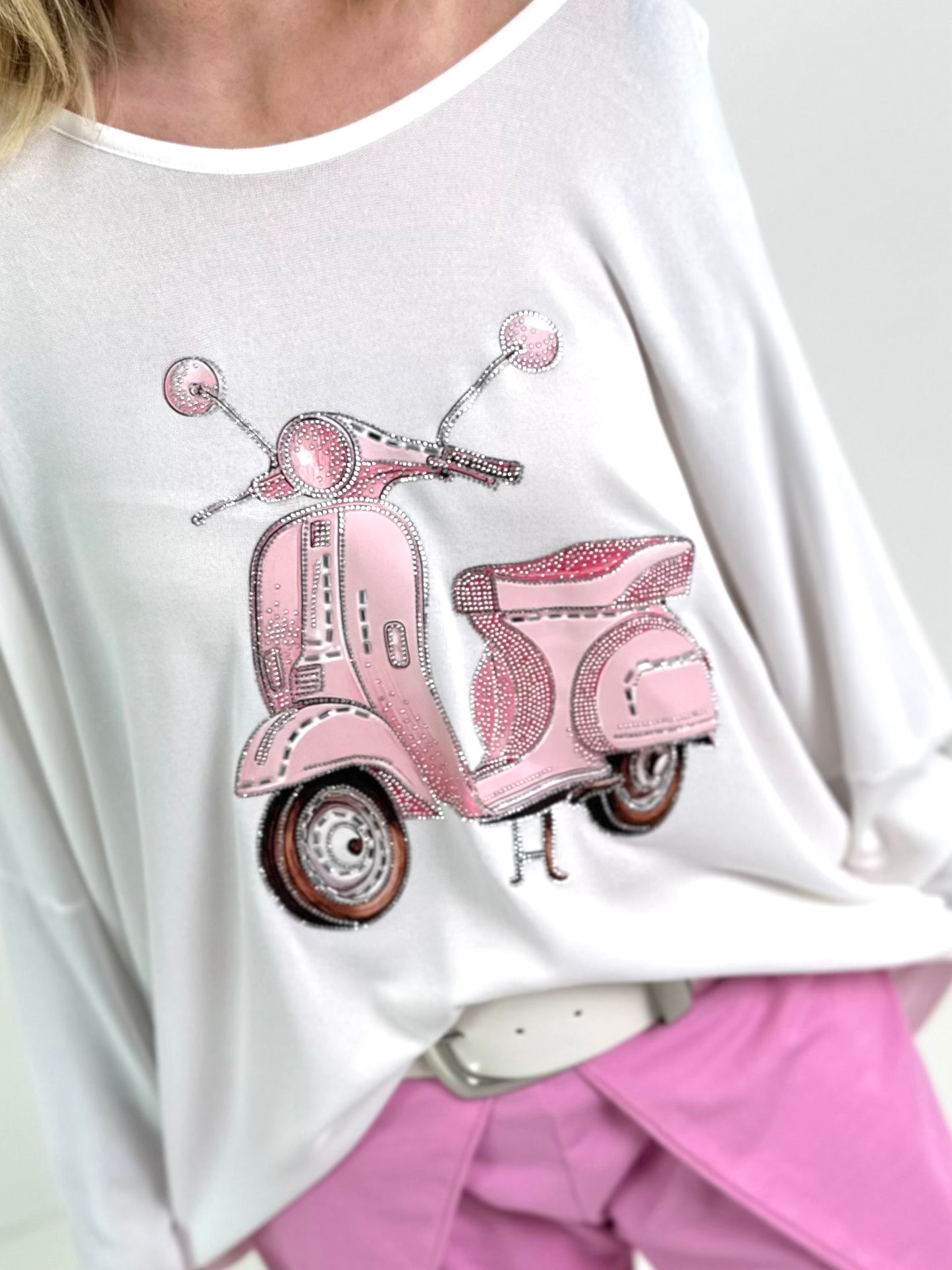 Oversized trui Vespa - wit