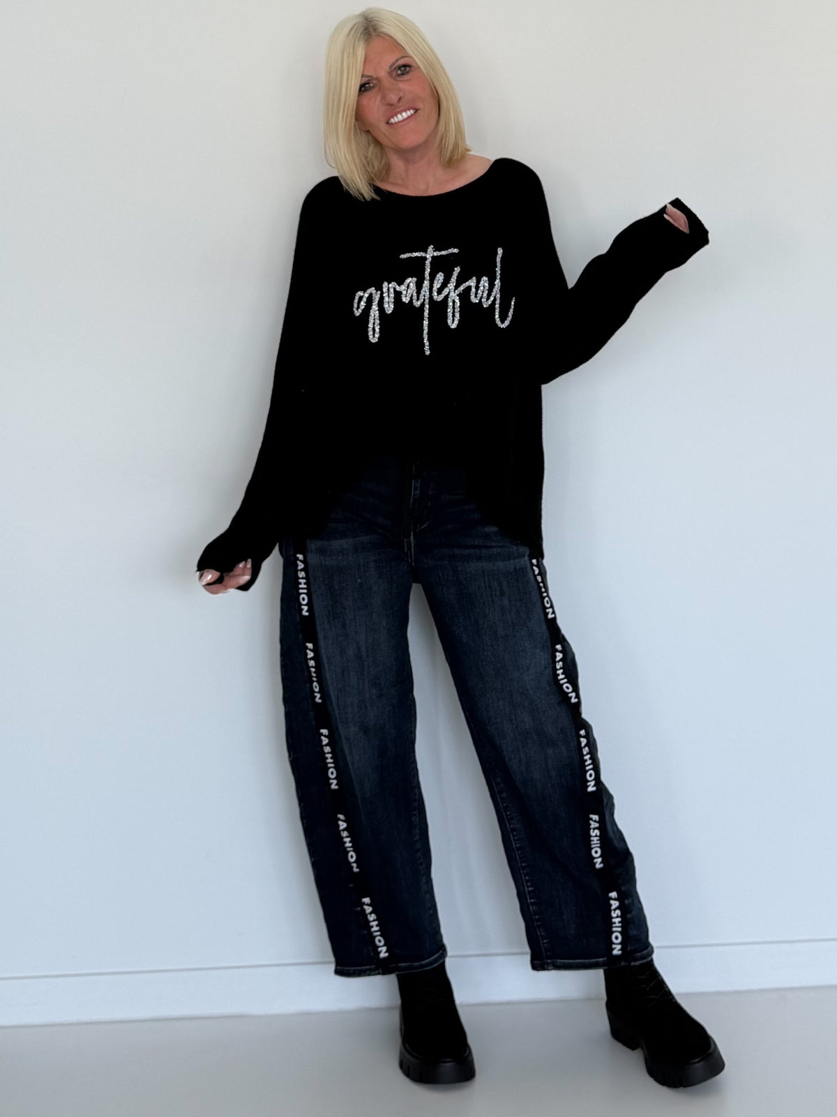 Pullover Grateful - schwarz