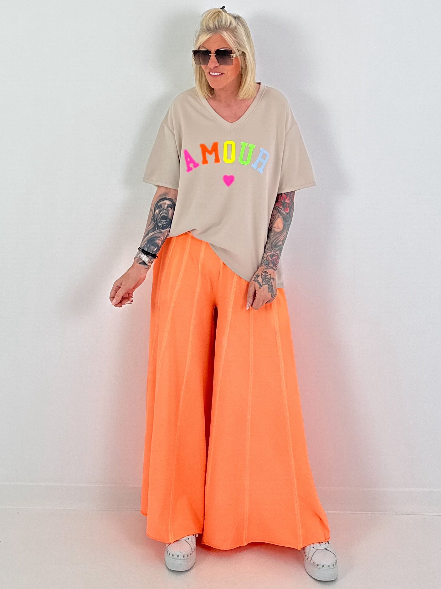 Sweat T-Shirt Amour - beige