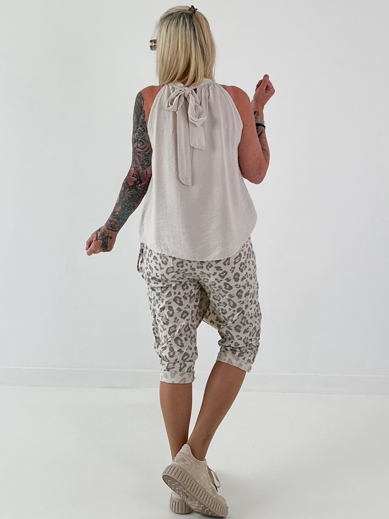 Neckholder Top -beige