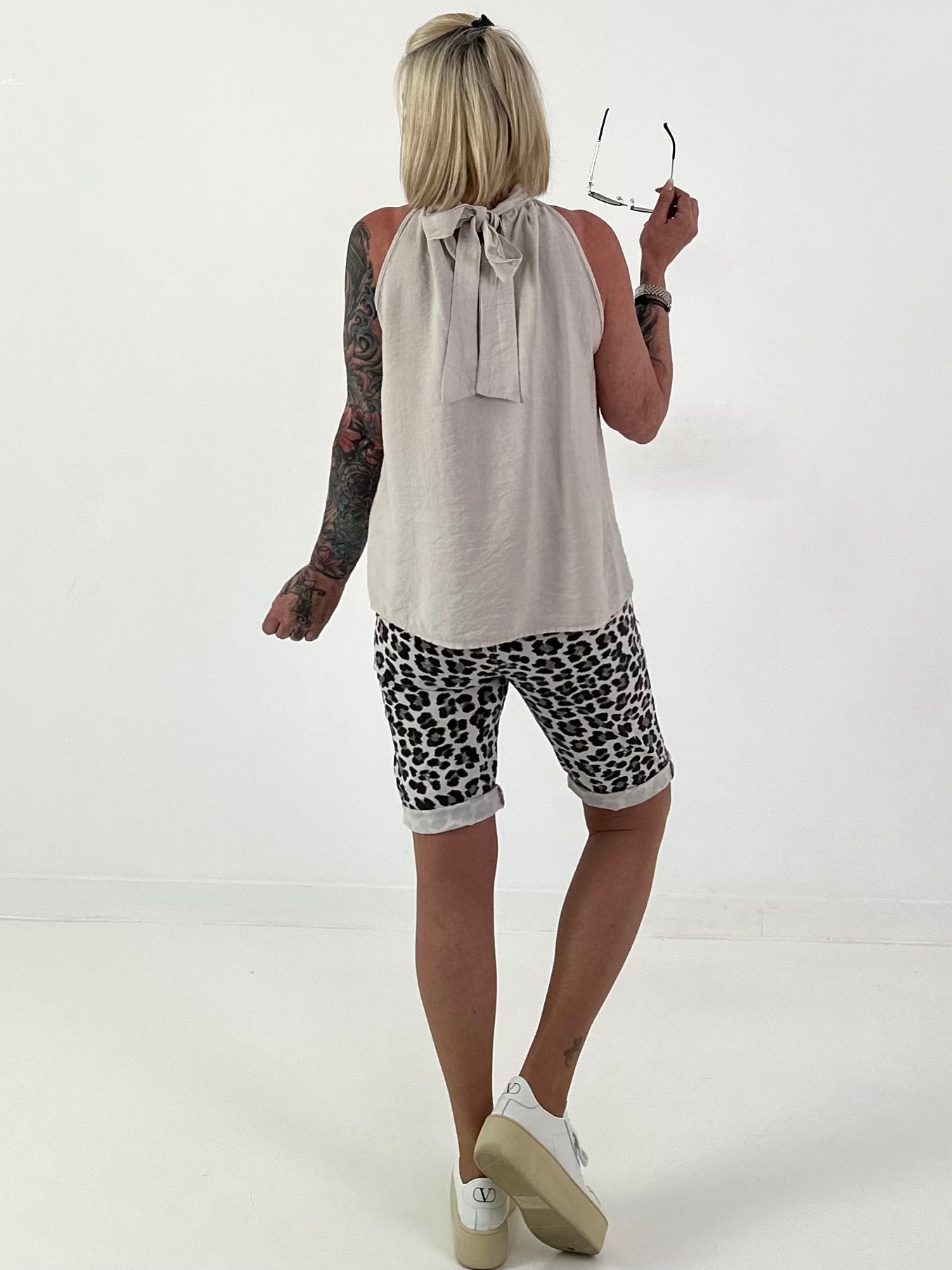 Neckholder Top -beige