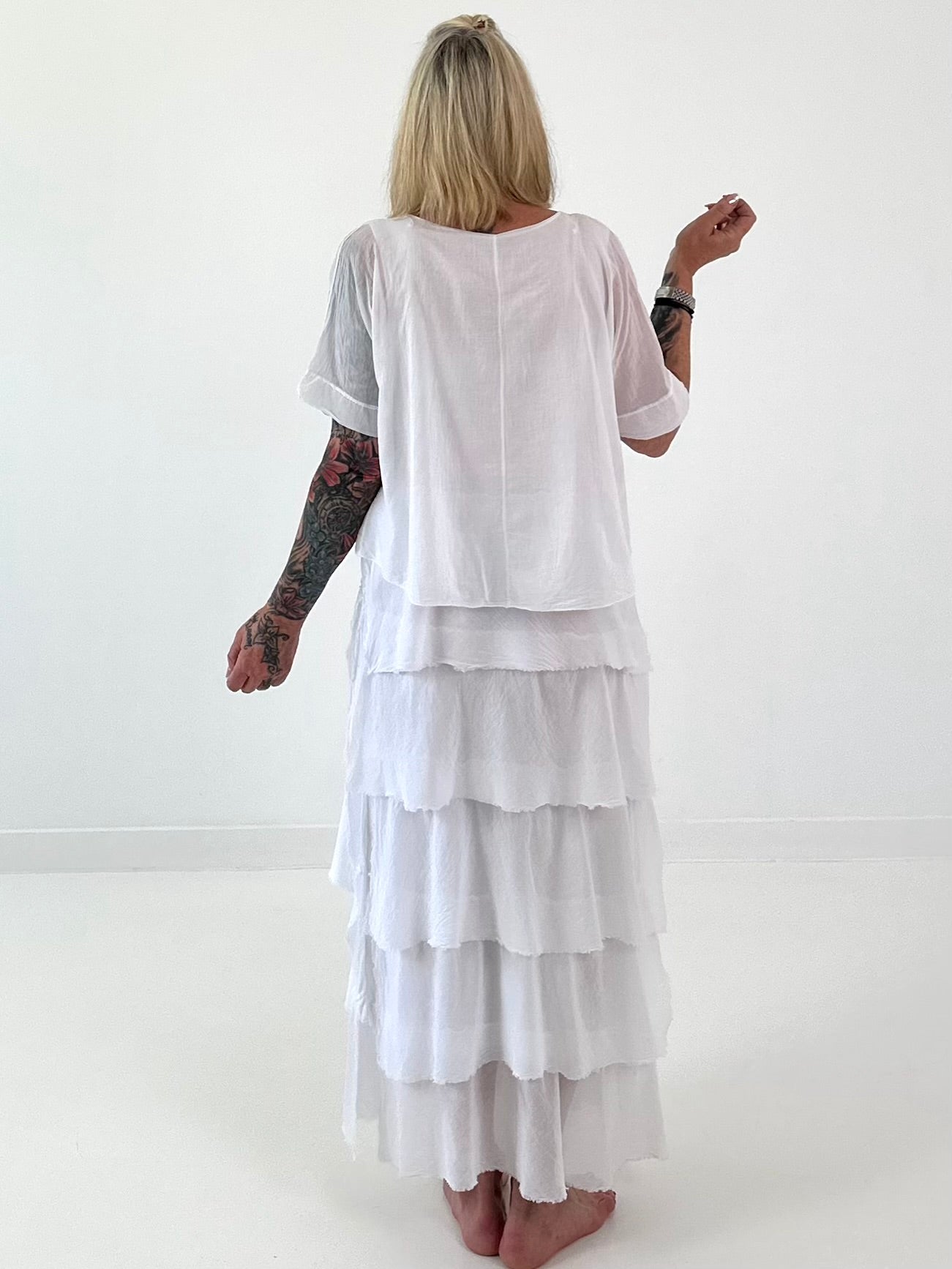 Kleid im Lagenlook - weiss
