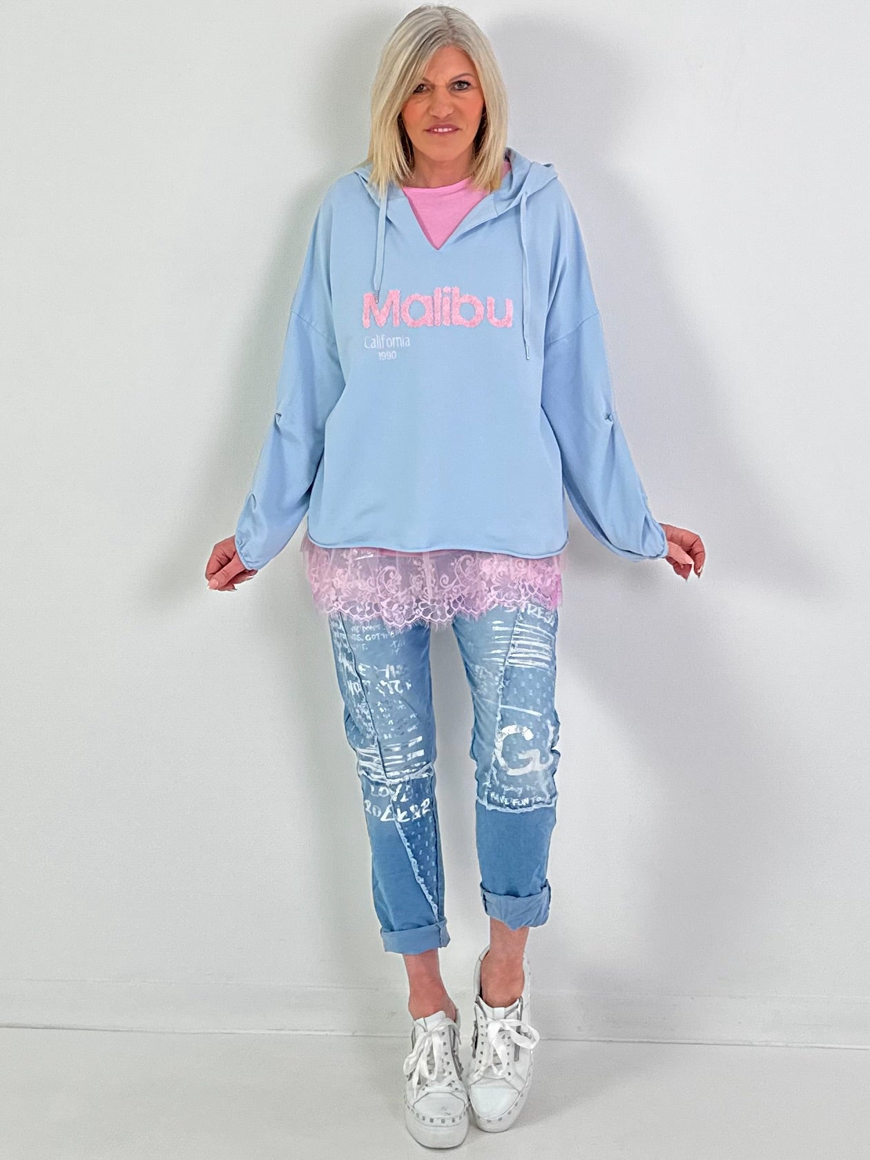 Hoodie Malibu - hellblau