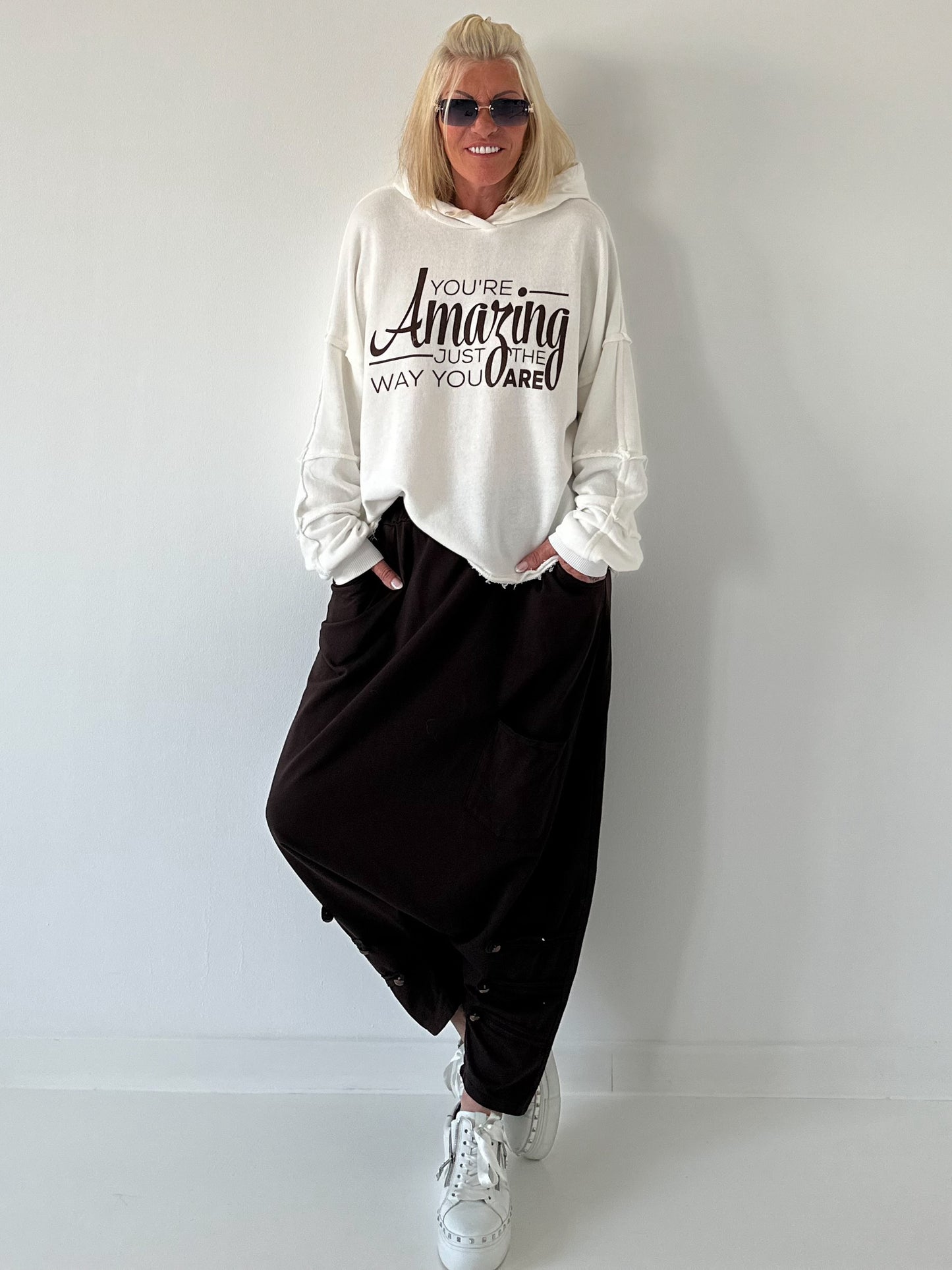 Hoodie Amazing - weiss