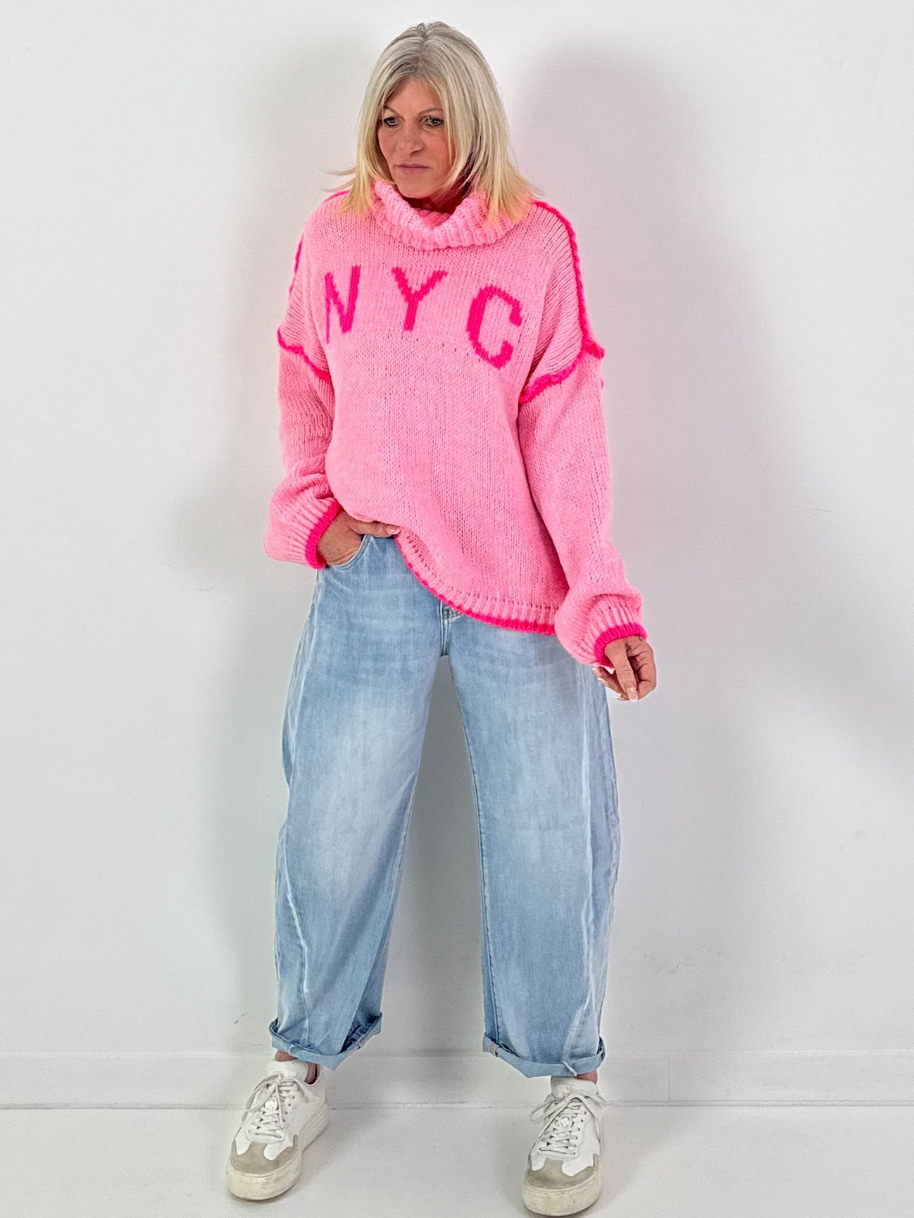 Trui model "Cozy City Chic" - roze