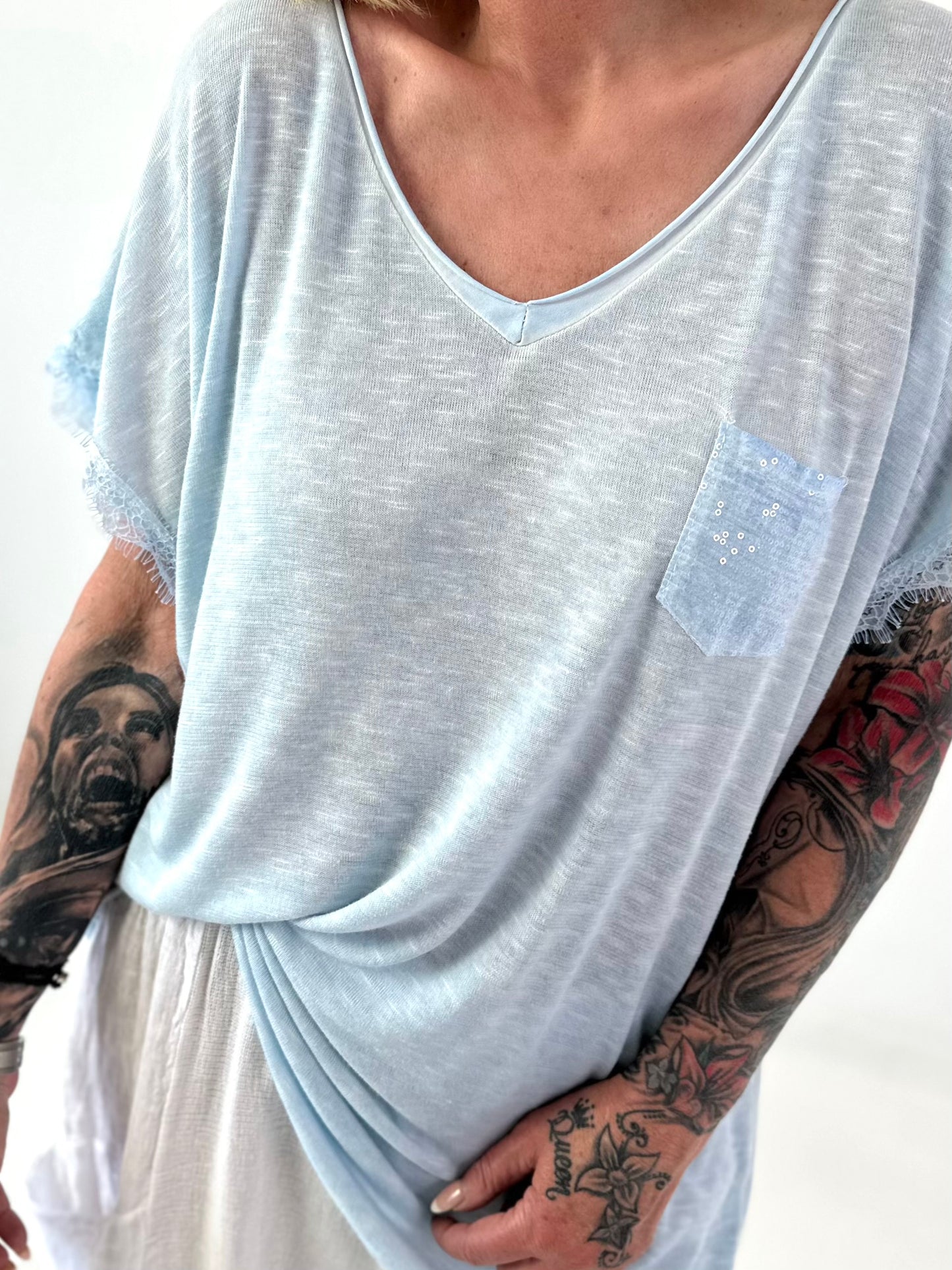 Fine knit shirt Mouse - beige