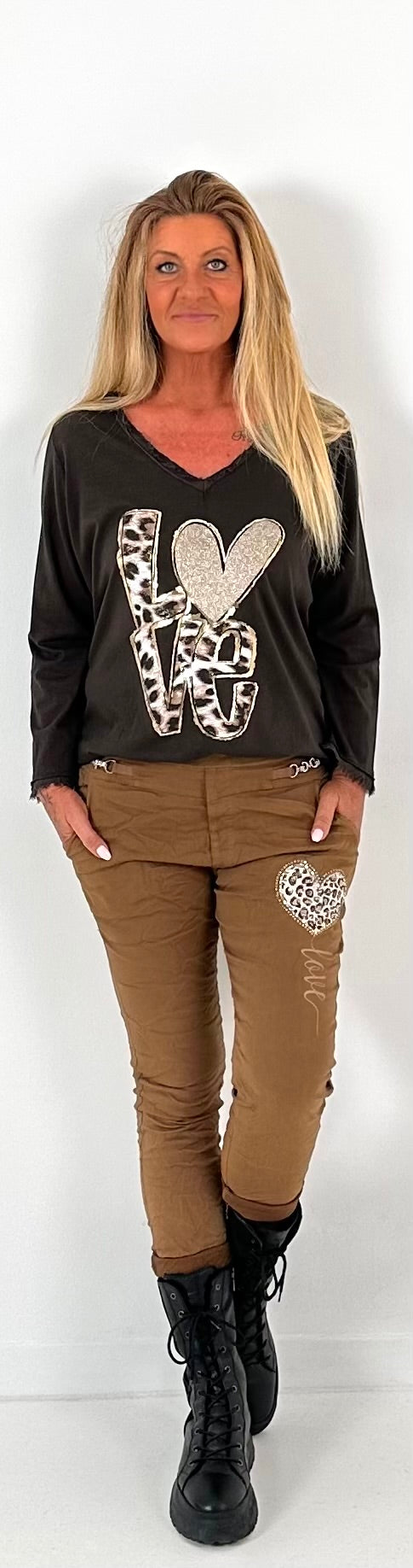 Pants model "Amour Stitch" - camel