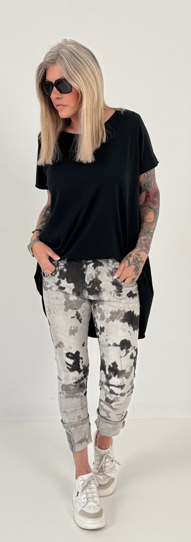 Jeansmodel "Indigo Myth" - grijszwart