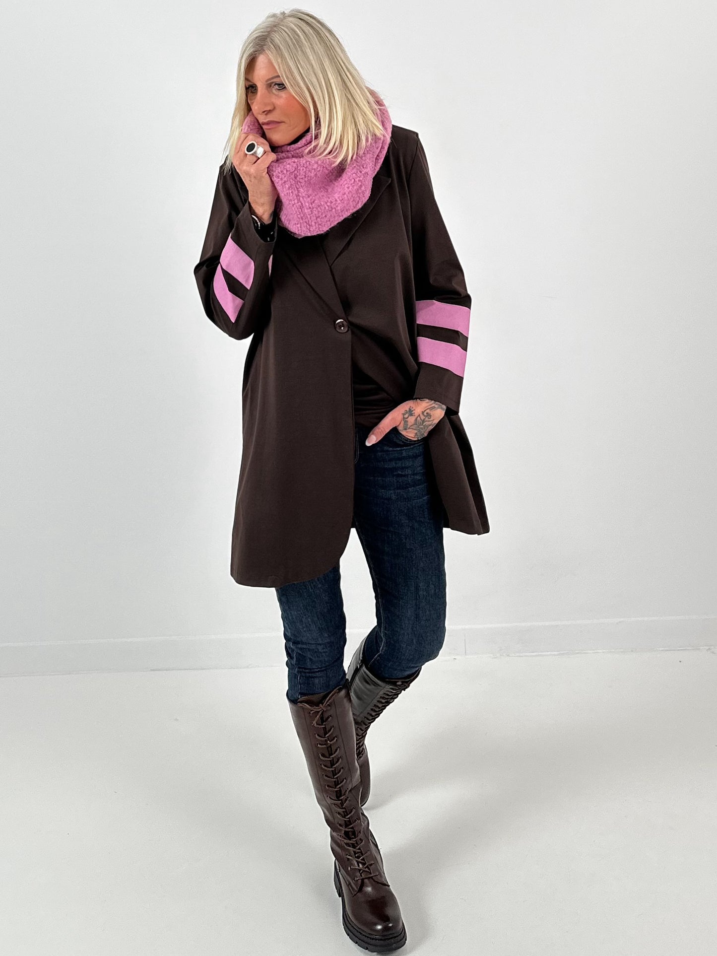 Jas model "Team 84" - mokka roze