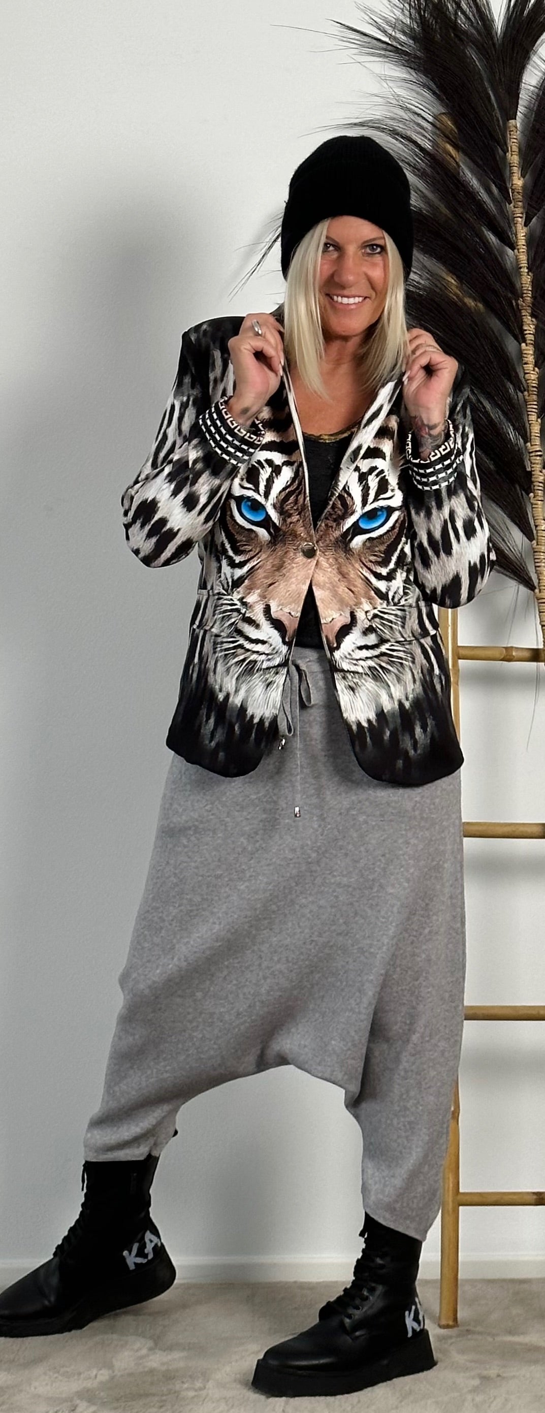 Blazer Tiger - black-white-blue – Stil-Echt-Online