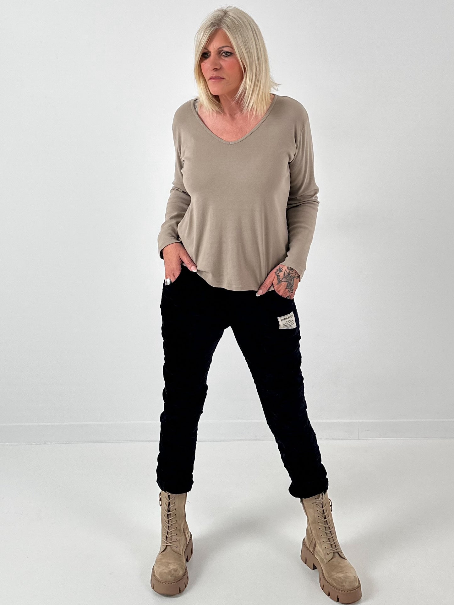 Knit-look trousers "Ultimate" - midnight blue