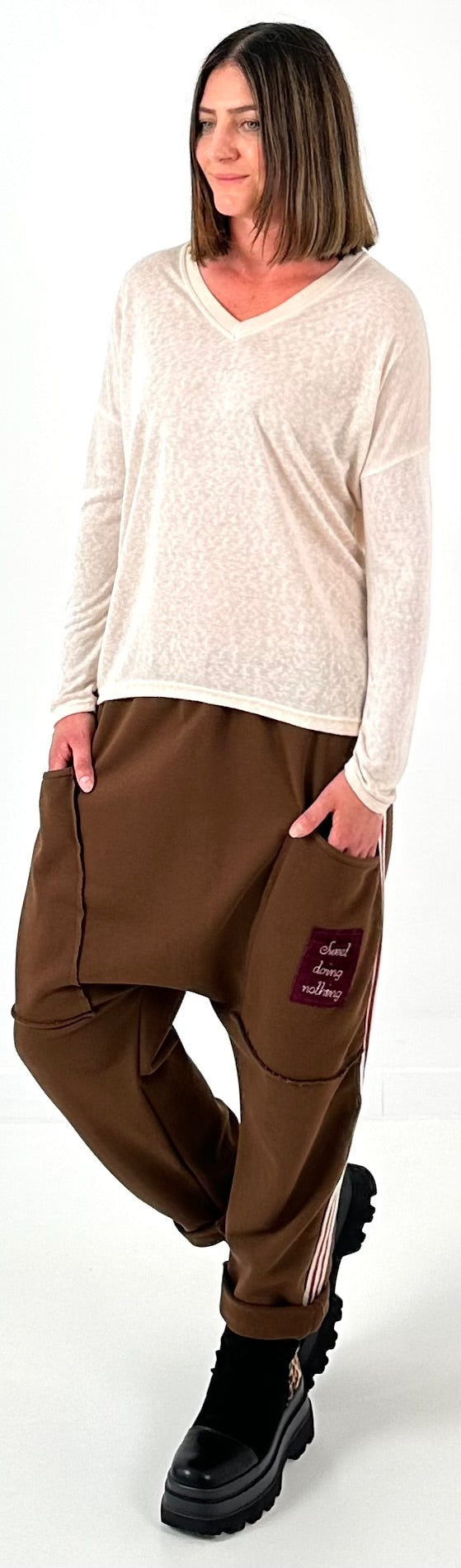 Fine knit shirt model "Clasique" - beige