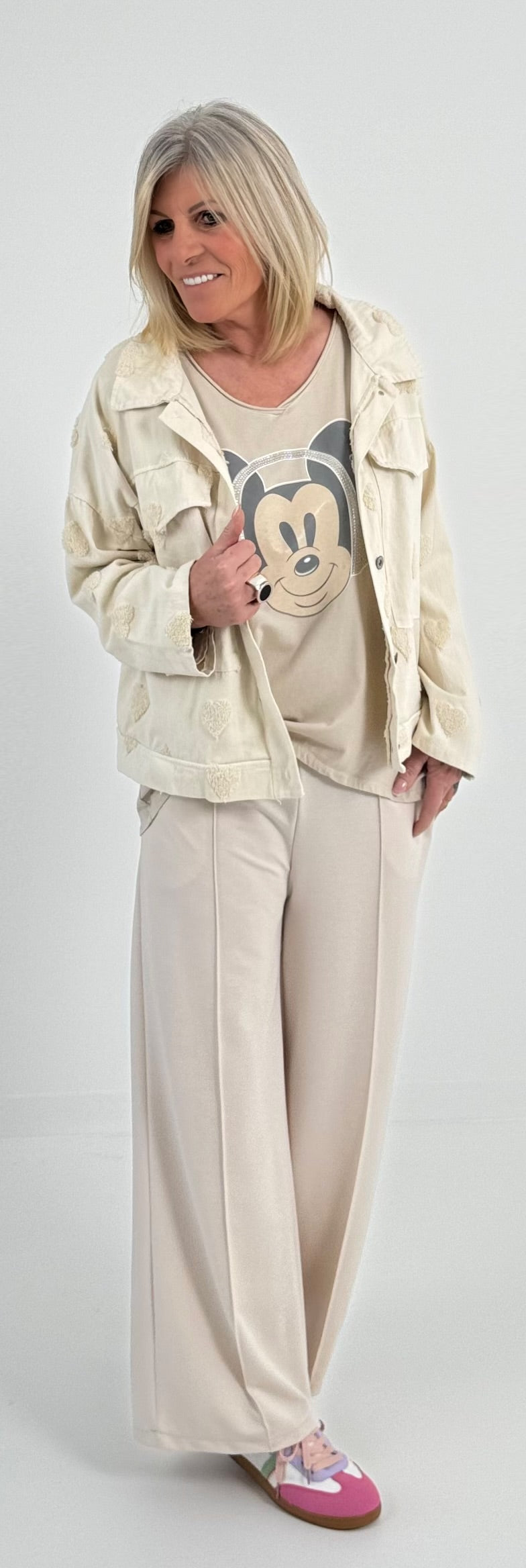 Jeansjacke Modell "Melly" - beige